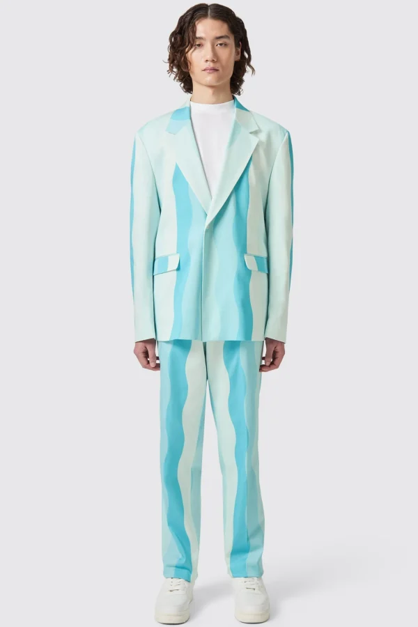 Twisted Tailor Alvaro Oversized Blue Cotton Suit | Unisex