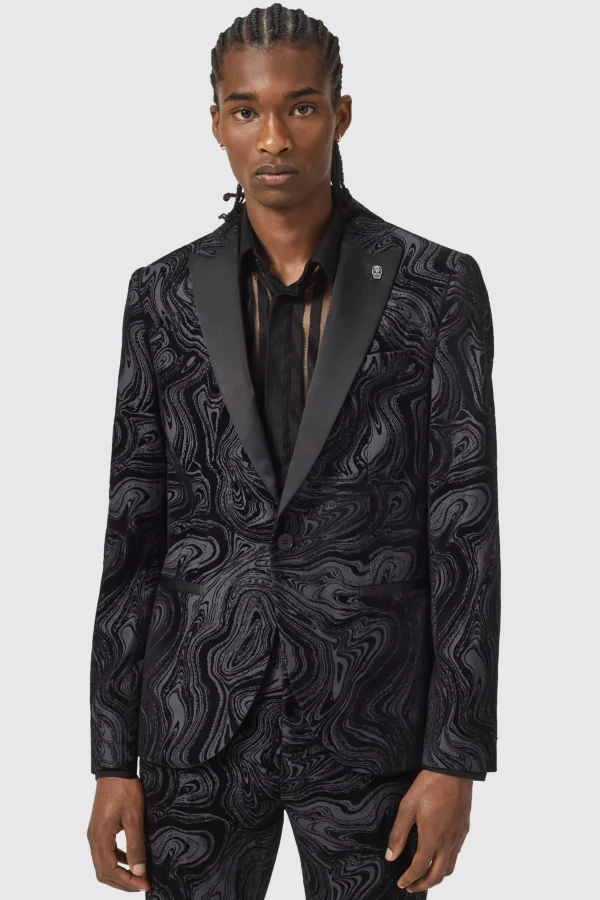 Twisted Tailor Angelou Slim Fit Black Jacket | Jackets·Party Jackets