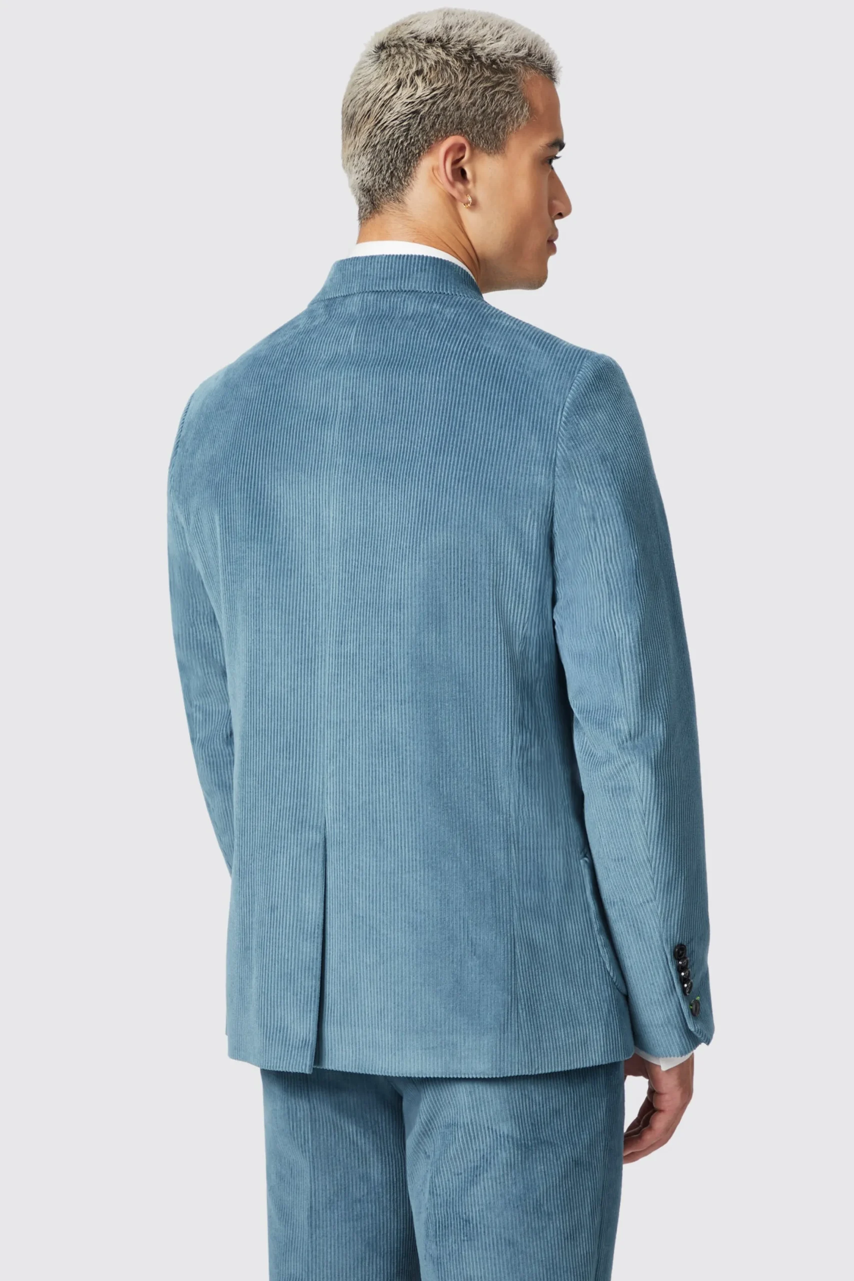 Twisted Tailor Aston Slim Fit Blue Corduroy Double Breasted Jacket | Jackets·Casual Jackets
