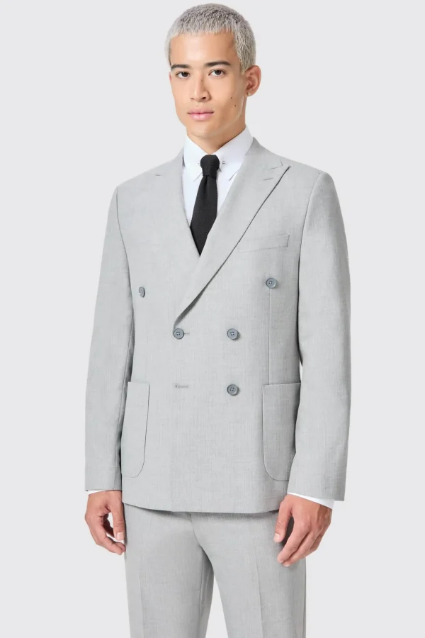 Twisted Tailor Atkinson Slim Fit Grey Double Breasted Jacket | Jackets·Work Jackets