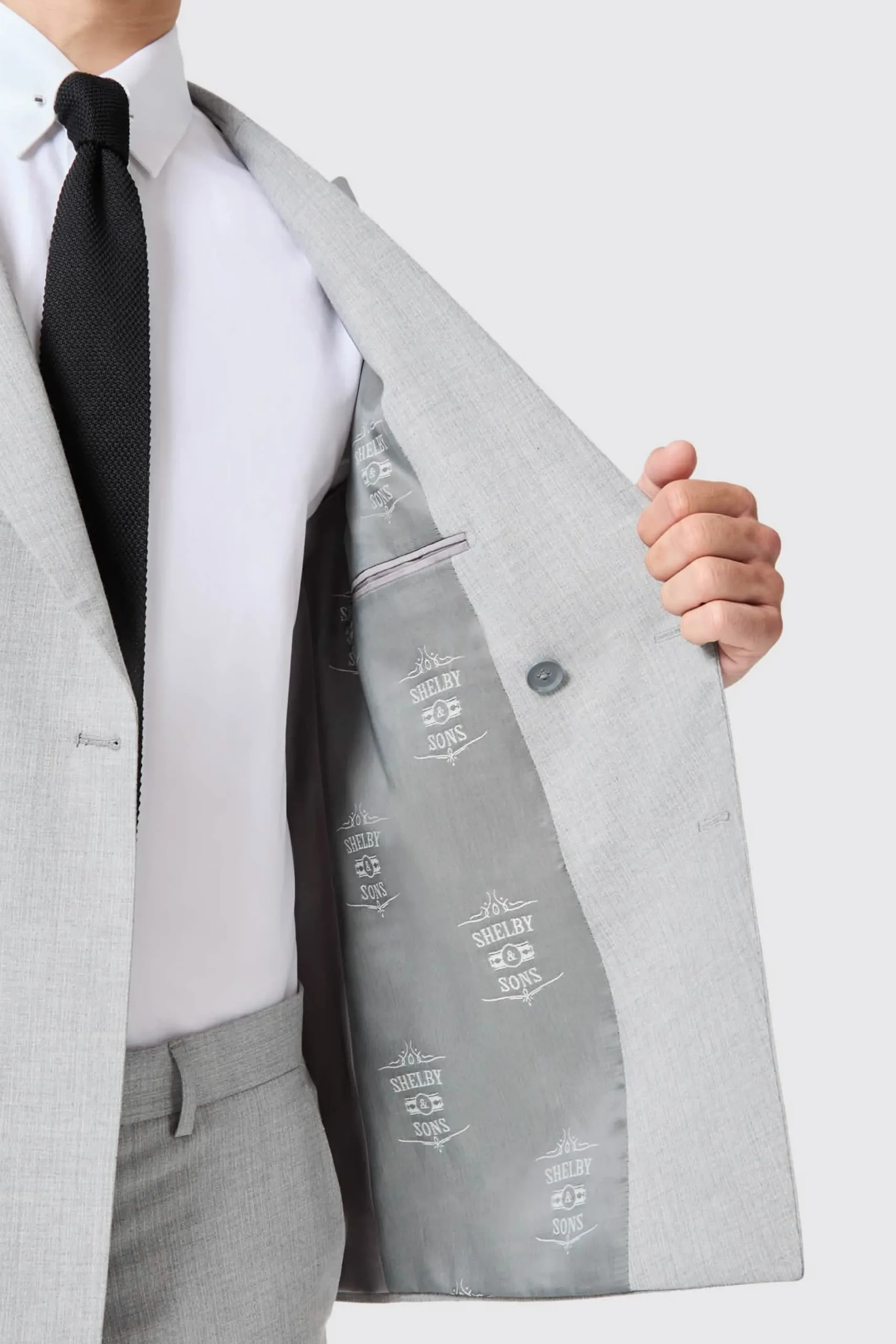 Twisted Tailor Atkinson Slim Fit Grey Double Breasted Jacket | Jackets·Work Jackets