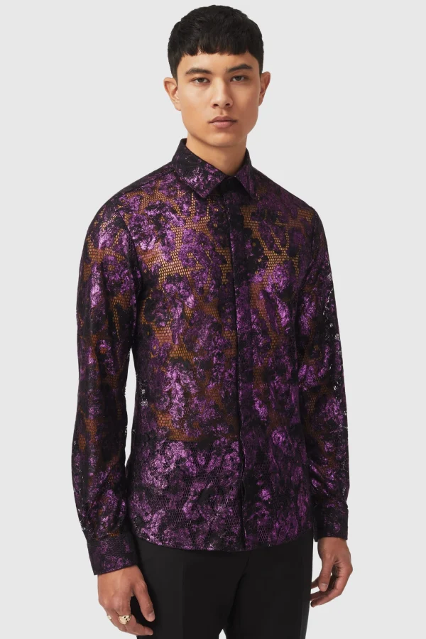 Twisted Tailor Baldwin Slim Fit Floral Pink Shirt | Style·Floral Shirts | Occasion·Casual Shirts