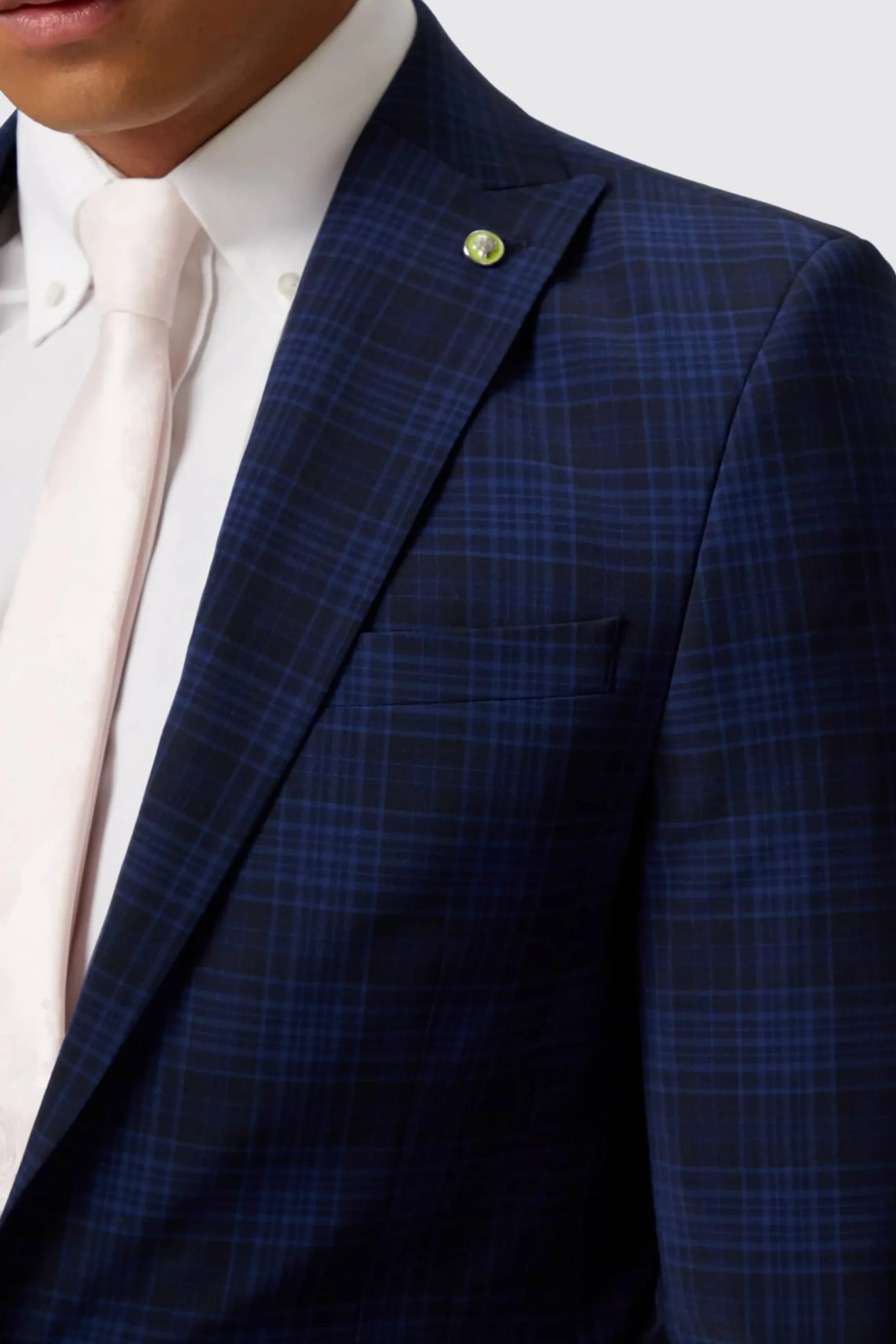 Twisted Tailor Barlow Slim Fit Navy Wool Check Suit | Style·Check Suits | Occasion·Autumn Suits