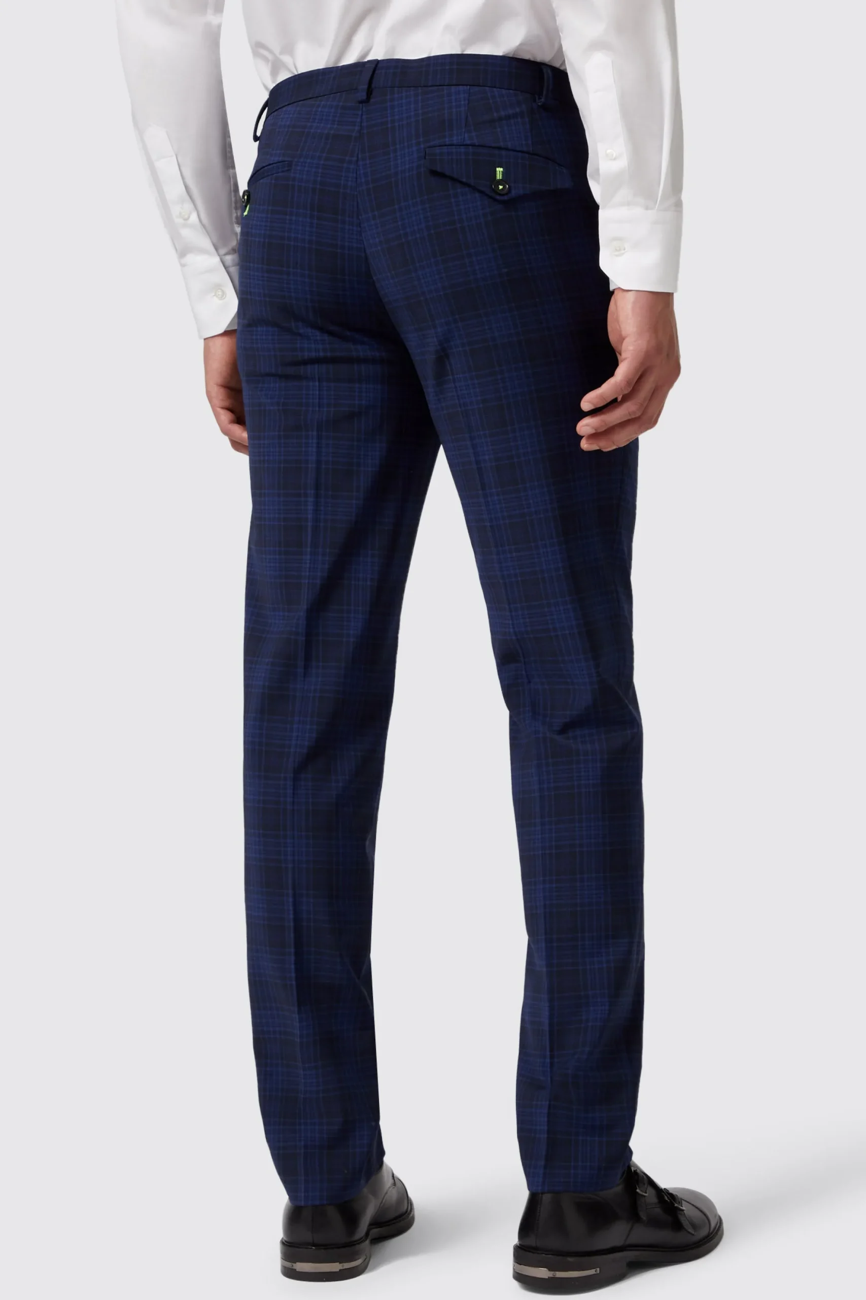 Twisted Tailor Barlow Slim Fit Navy Wool Check Suit | Style·Check Suits | Occasion·Autumn Suits