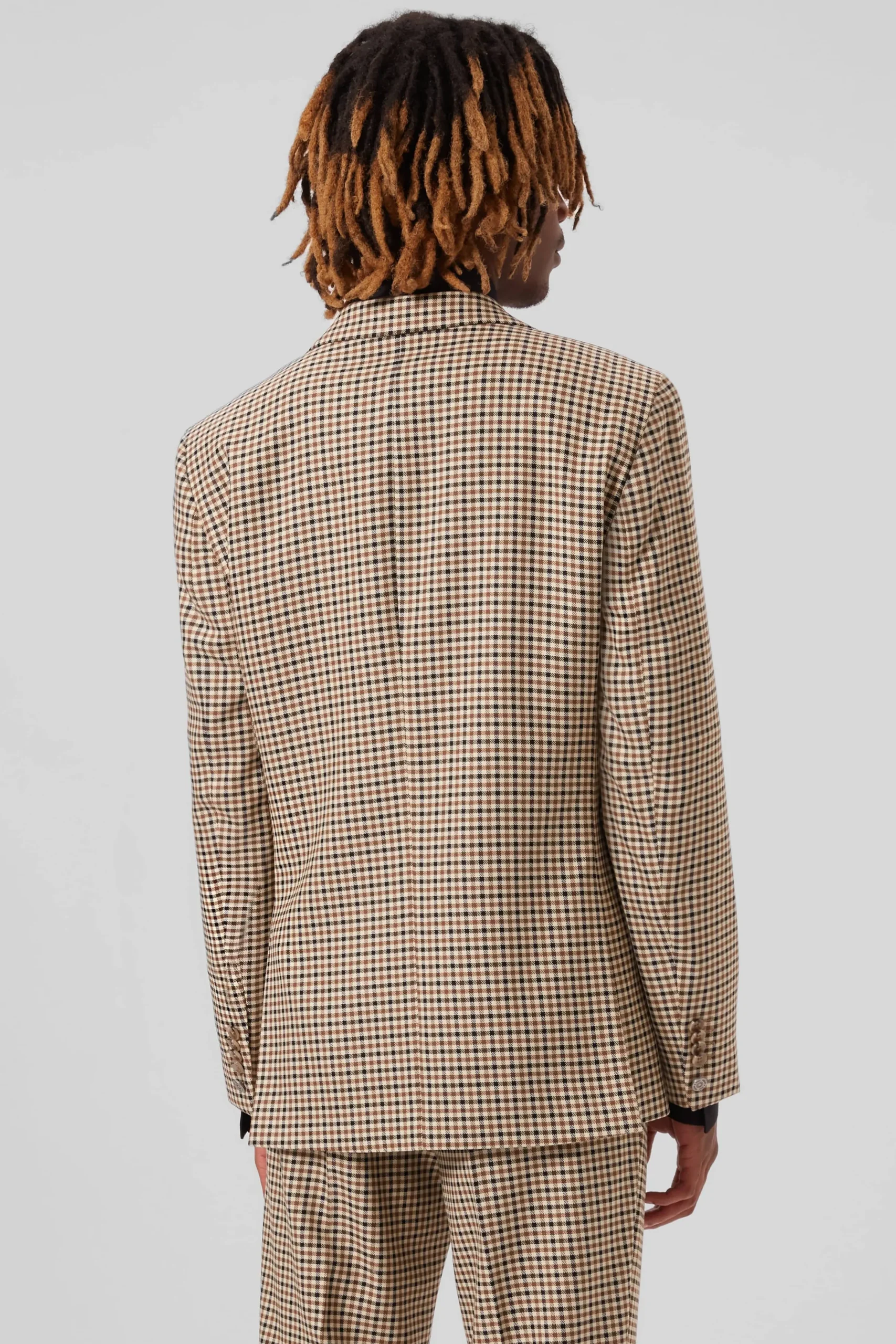 Twisted Tailor Blythe Slim Fit Beige Check Jacket | Jackets·Work Jackets