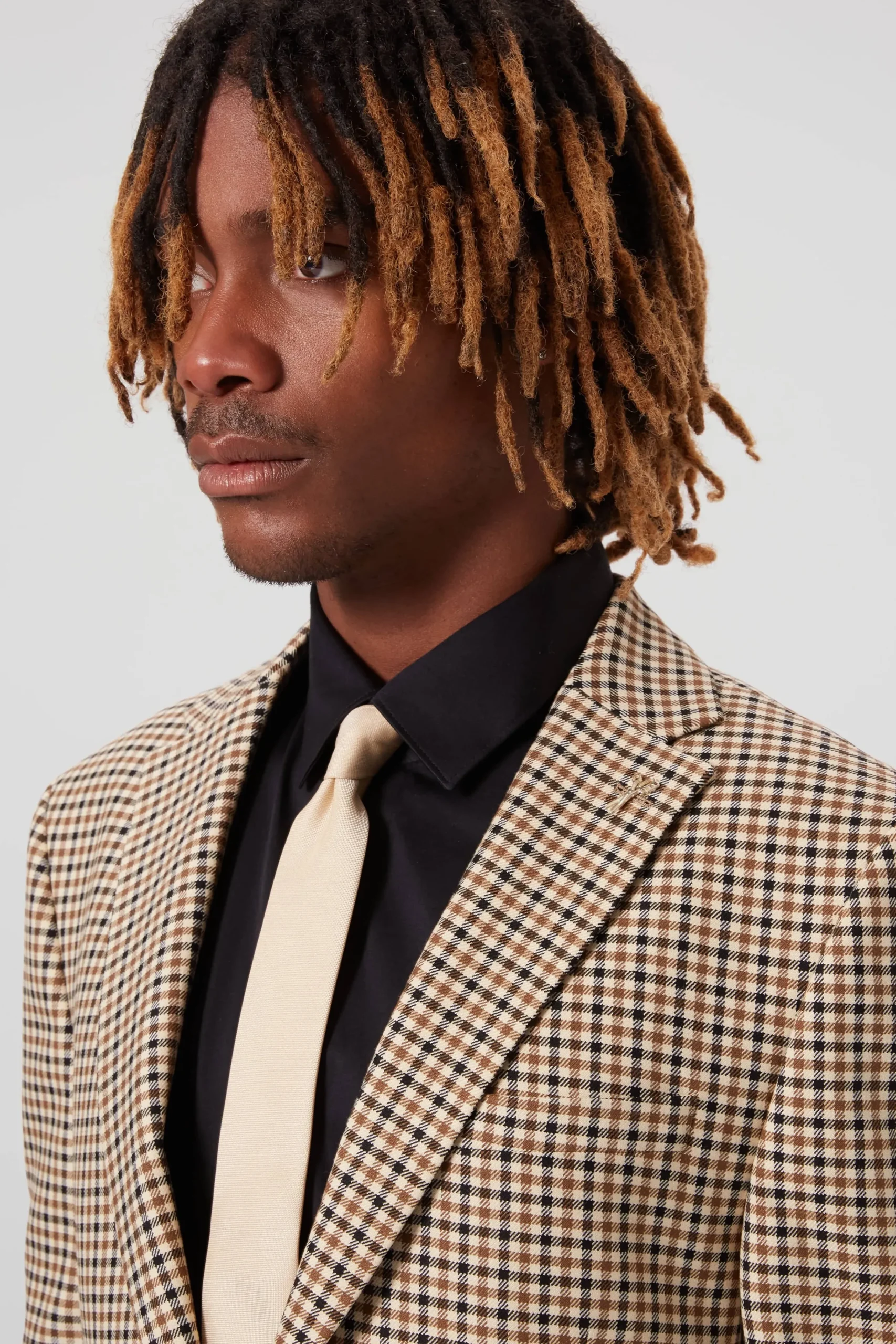 Twisted Tailor Blythe Slim Fit Beige Check Jacket | Jackets·Work Jackets