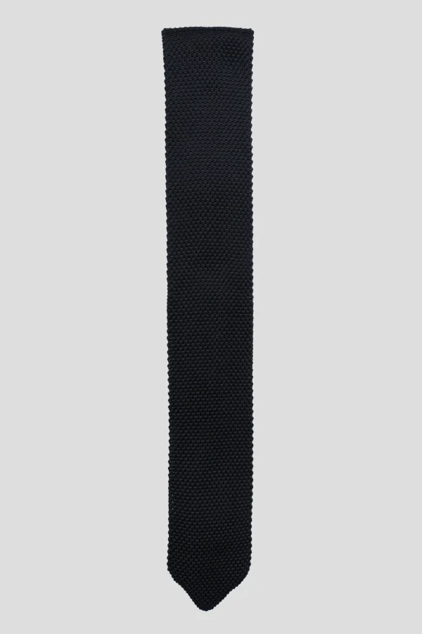 Twisted Tailor Bowie Black Knitted Tie | Suit Accessories·Ties
