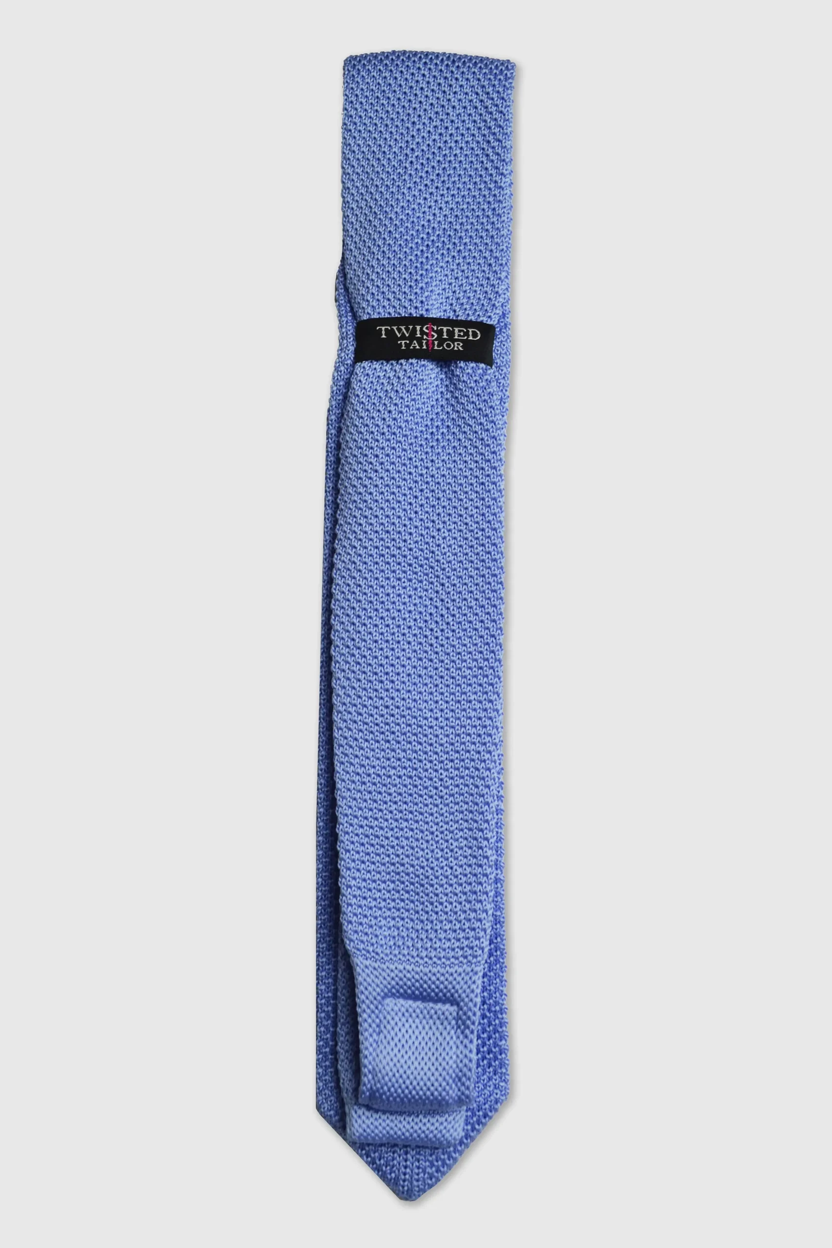 Twisted Tailor Bowie Blue Knitted Tie | Suit Accessories·Ties