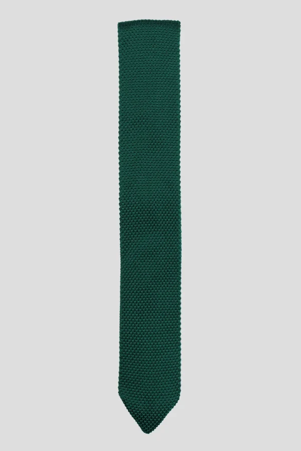 Twisted Tailor Bowie Bottle Green Knitted Tie | Suit Accessories·Ties