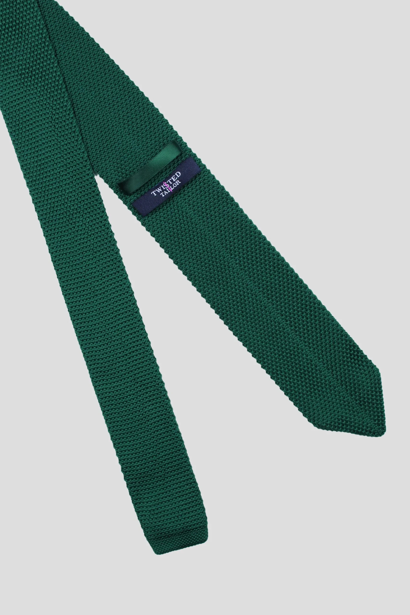 Twisted Tailor Bowie Bottle Green Knitted Tie | Suit Accessories·Ties
