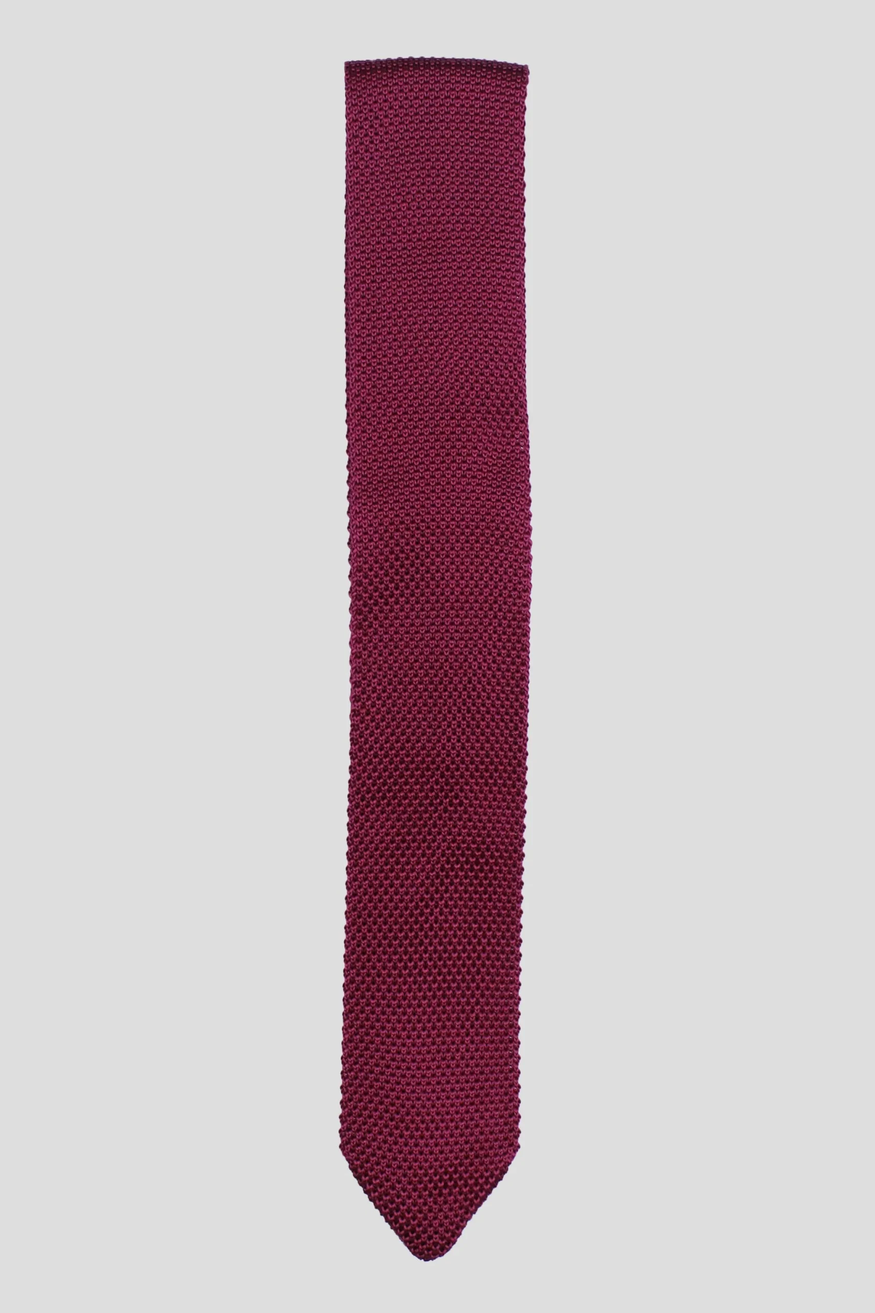 Twisted Tailor Bowie Burgundy Knitted Tie | Suit Accessories·Ties