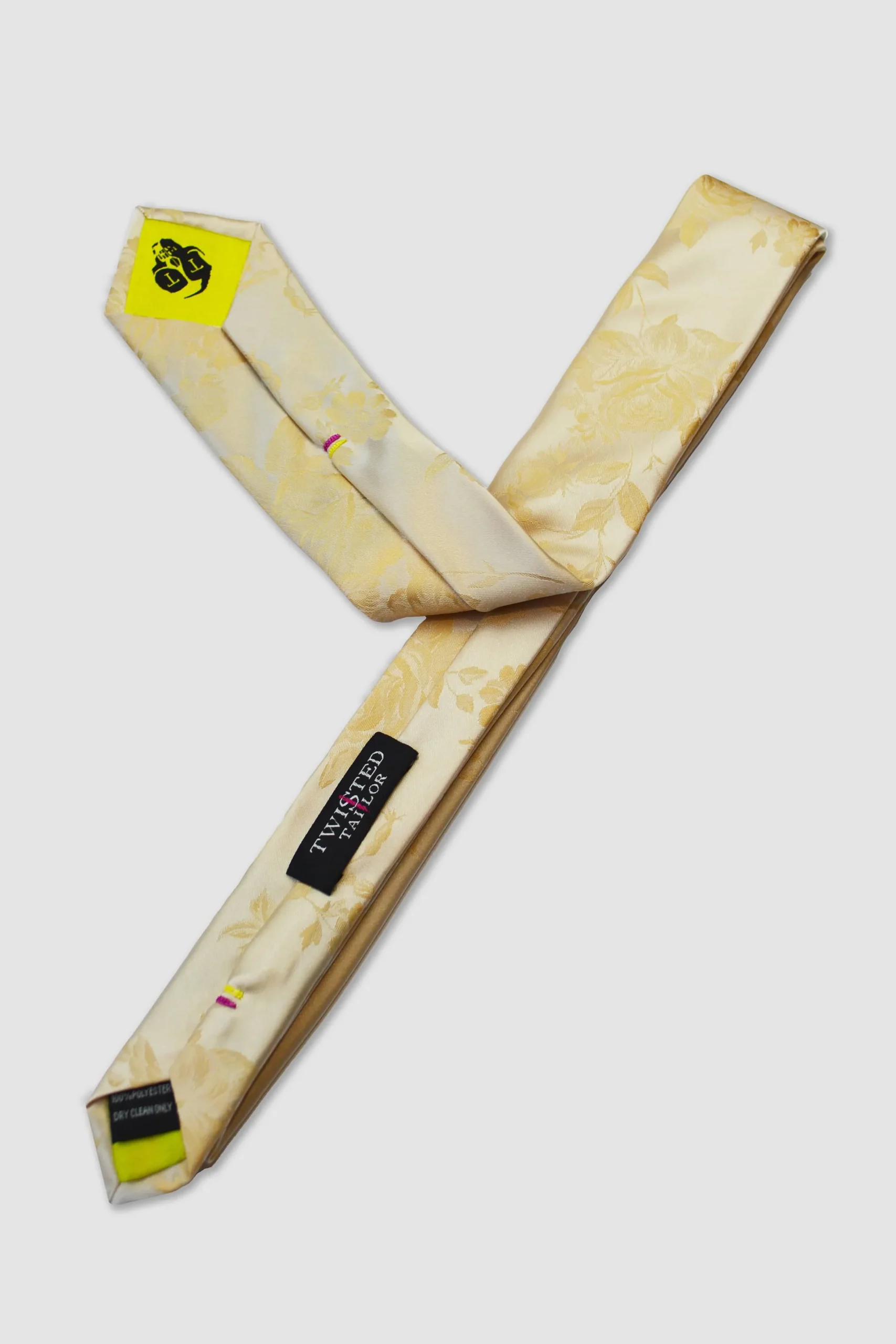 Twisted Tailor Braxas Yellow Floral Tie And Hank Set | Suit Accessories·Ties