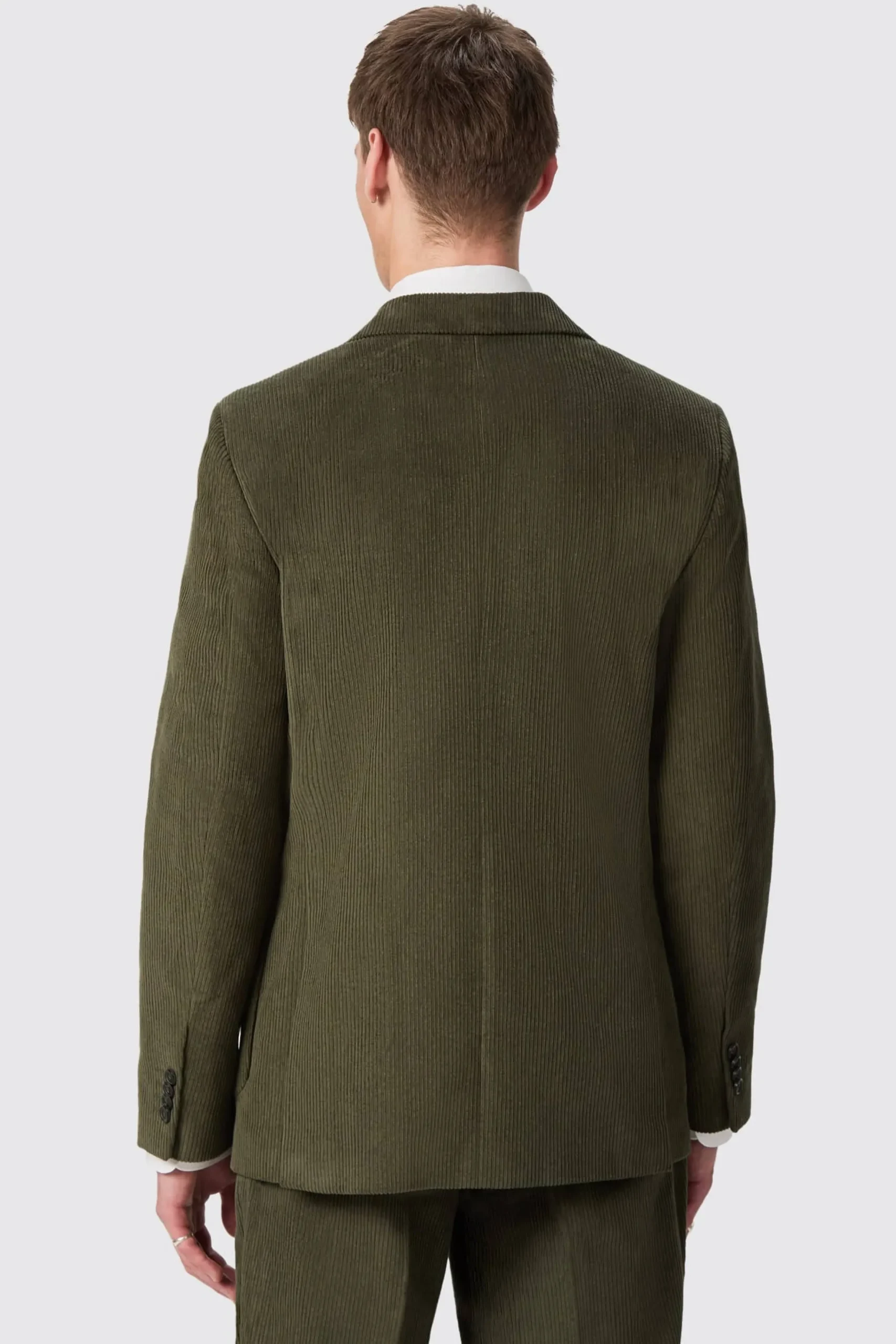 Twisted Tailor Brisbane Slim Fit Green Corduroy Double Breasted Jacket | Jackets·Work Jackets | Jackets·Party Jackets