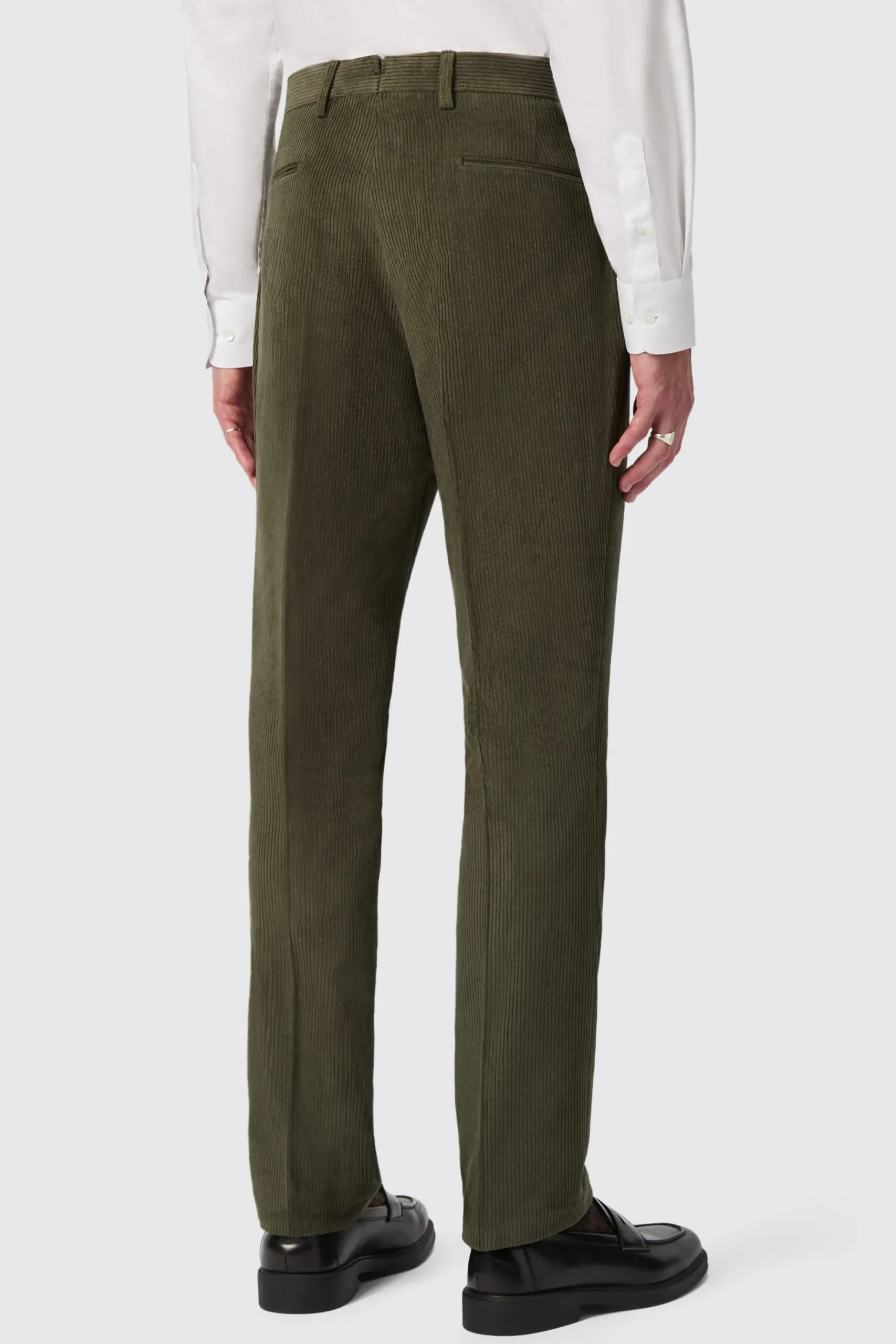 Twisted Tailor Brisbane Slim Fit Green Corduroy Trousers | Trousers·Casual Trousers | Trousers·Party Trousers
