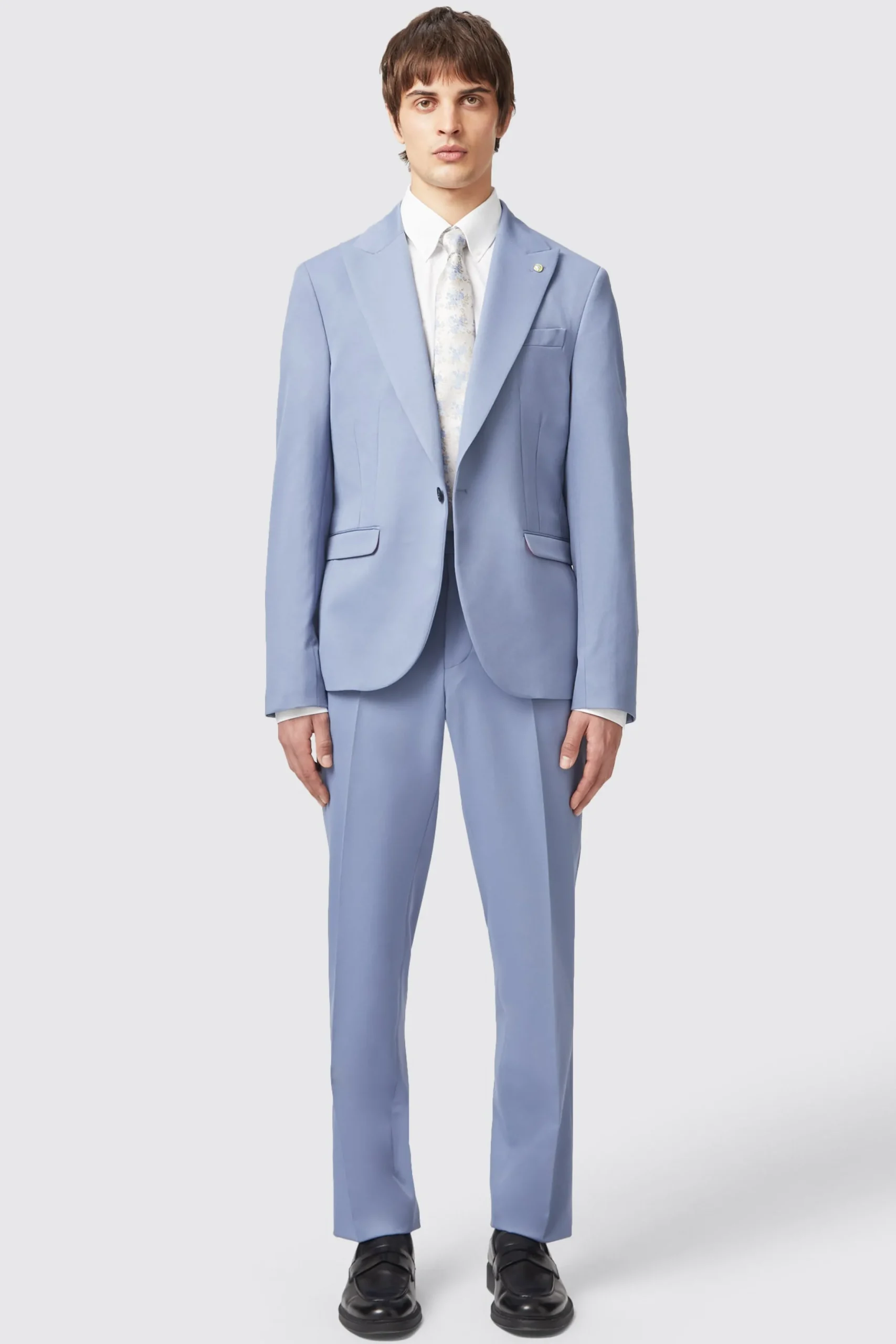 Twisted Tailor Buscot Slim Fit Blue Trousers | Trousers·Casual Trousers | Trousers·Party Trousers