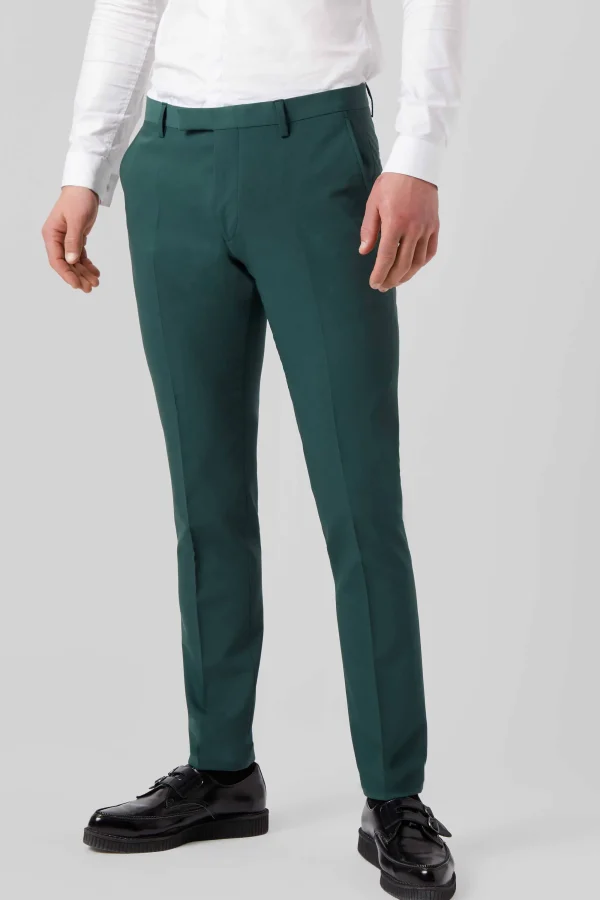Twisted Tailor Buscot Slim Fit Forest Green Trousers | Trousers·Work Trousers