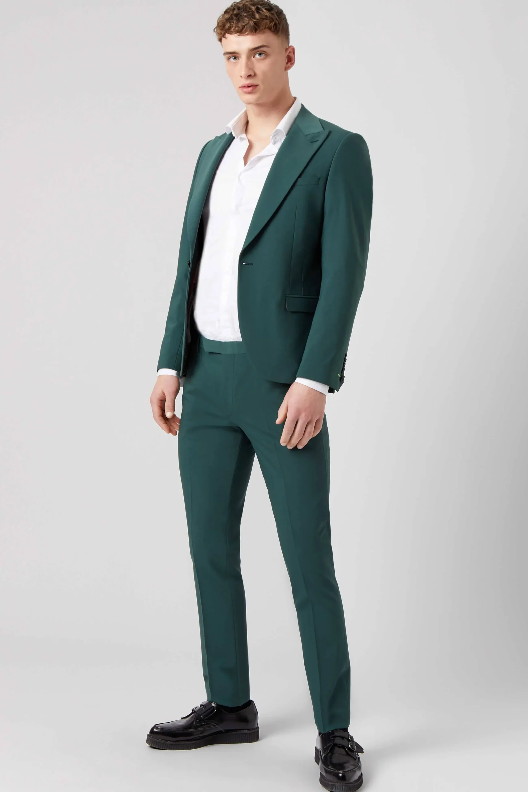 Twisted Tailor Buscot Slim Fit Forest Green Trousers | Trousers·Work Trousers
