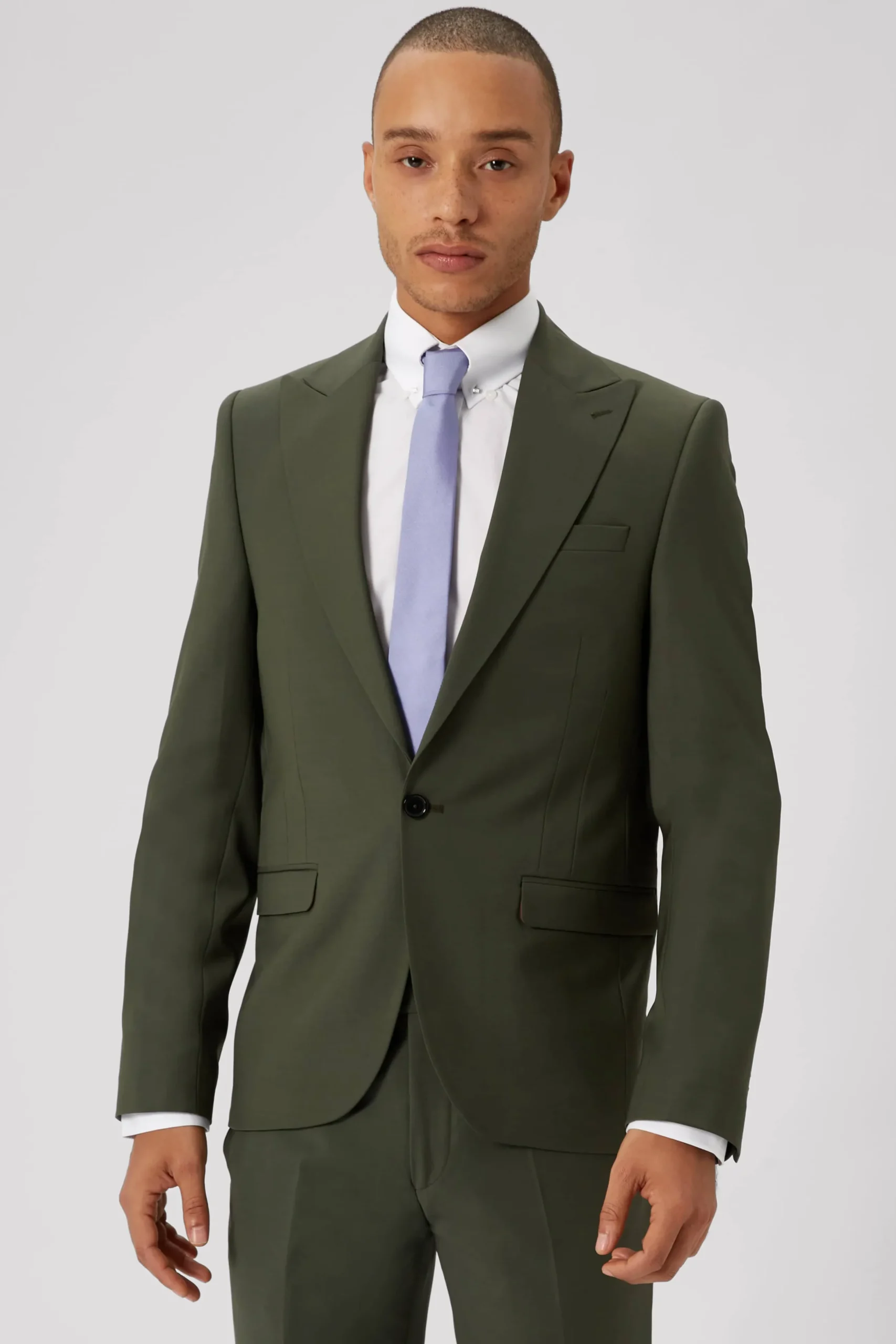 Twisted Tailor Buscot Slim Fit Green Wool Suit | Style·Plain Suits | Style·2 Piece Suits