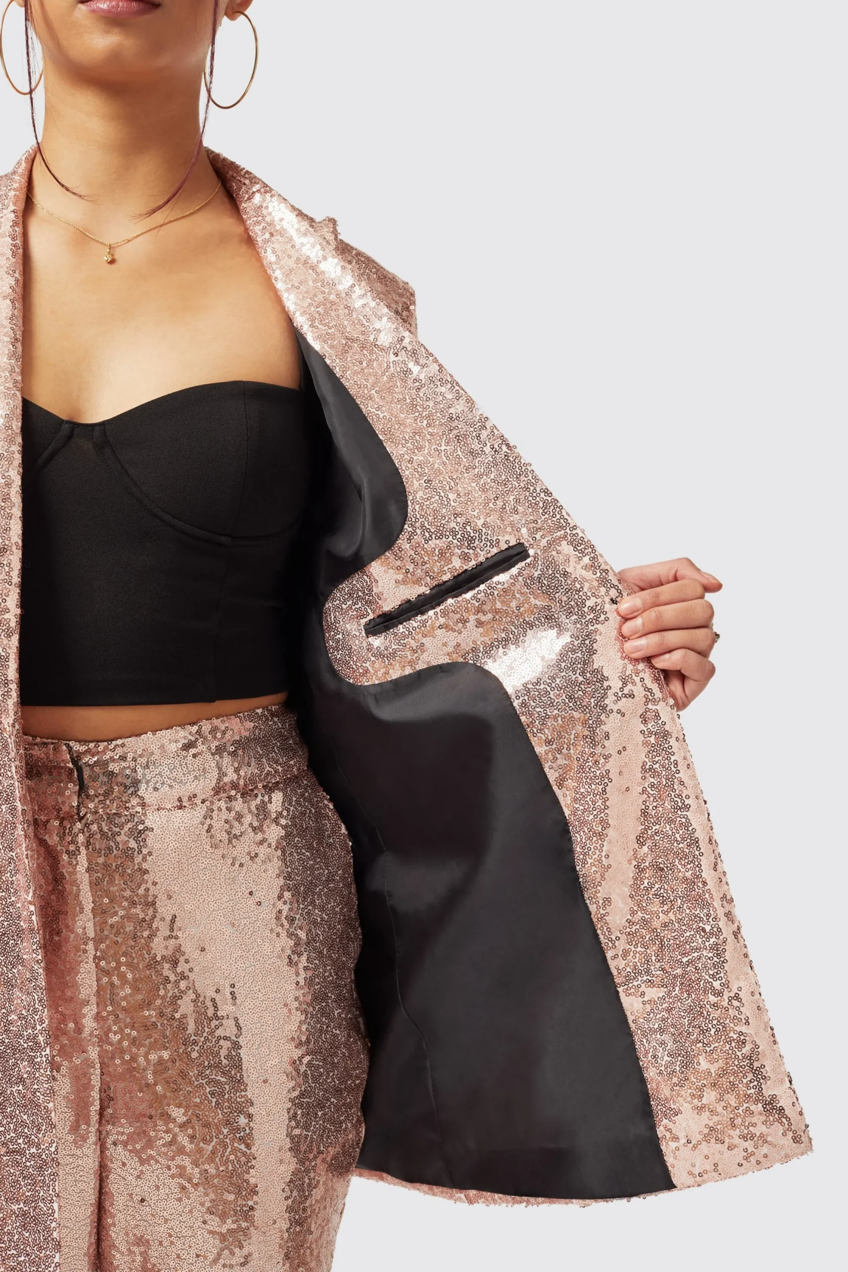 Twisted Tailor Caladium Slim Fit Pink Sequin Suit | Woman