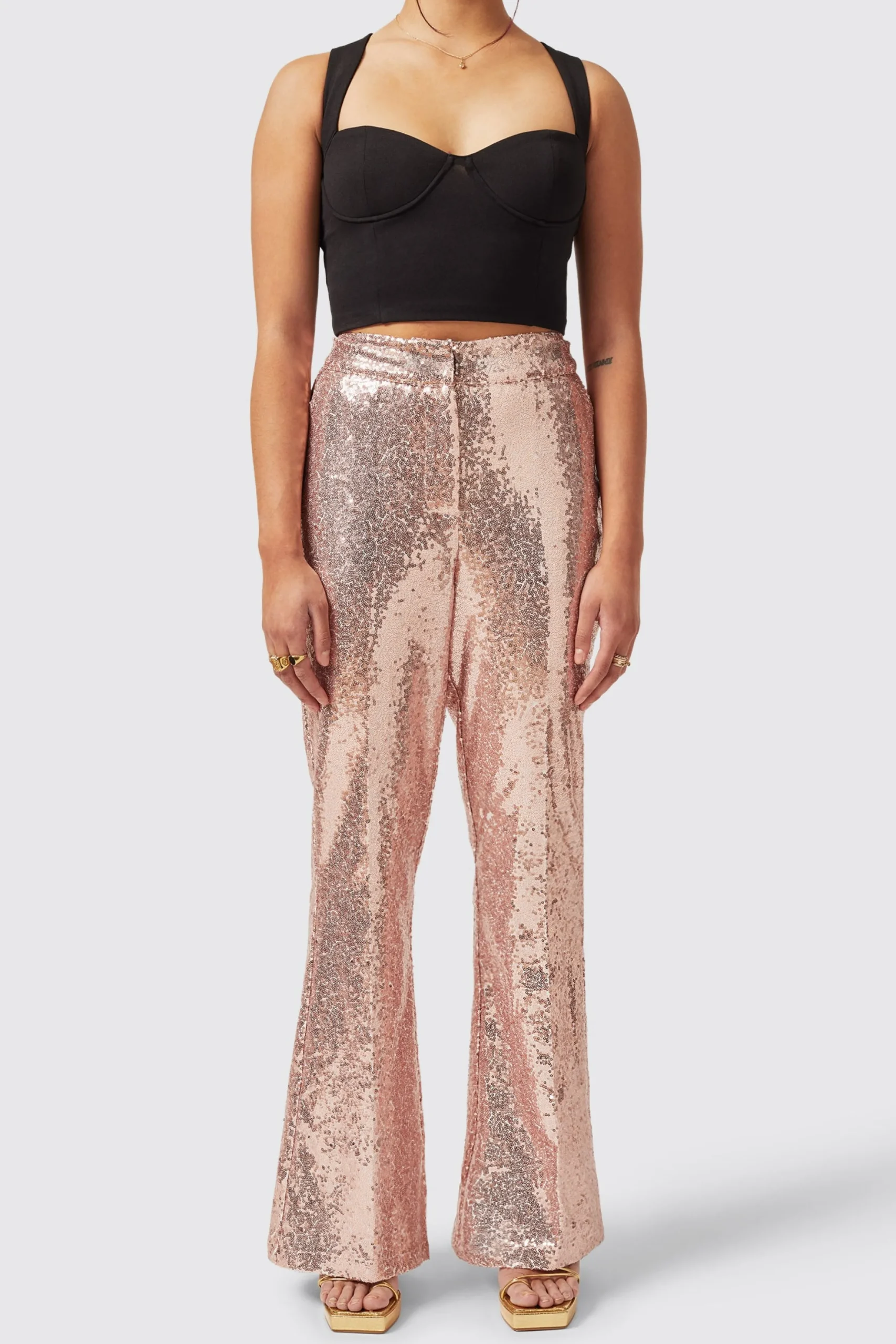 Twisted Tailor Caladium Slim Fit Pink Sequin Suit | Woman