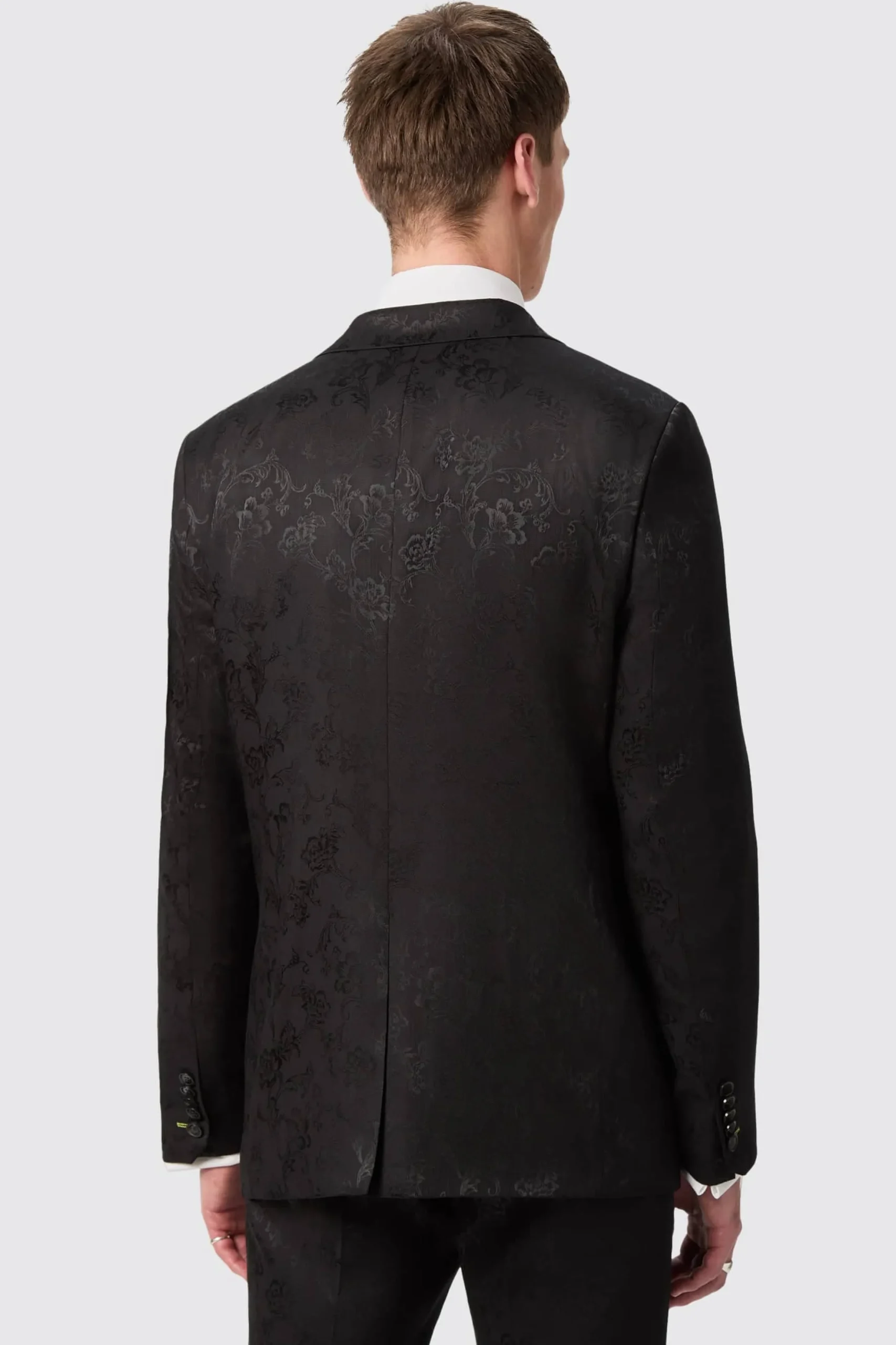 Twisted Tailor Compt Slim Fit Black Floral Jacquard Jacket | Jackets·Floral Jackets