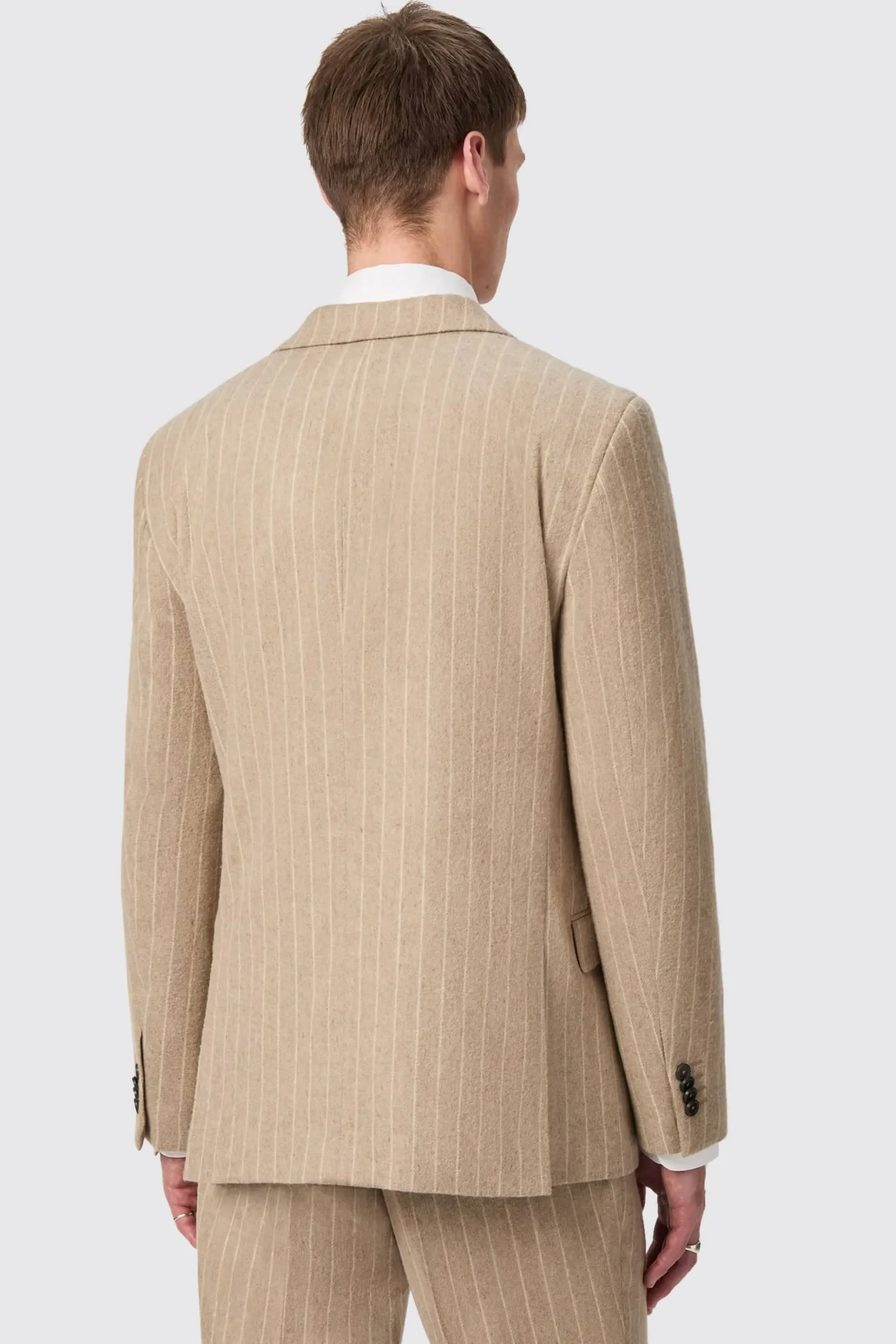 Twisted Tailor Cornwall Slim Fit Beige Pinstripe Double Breasted Suit | Style·Double Breasted Suits | Occasion·Groomsmen Suits