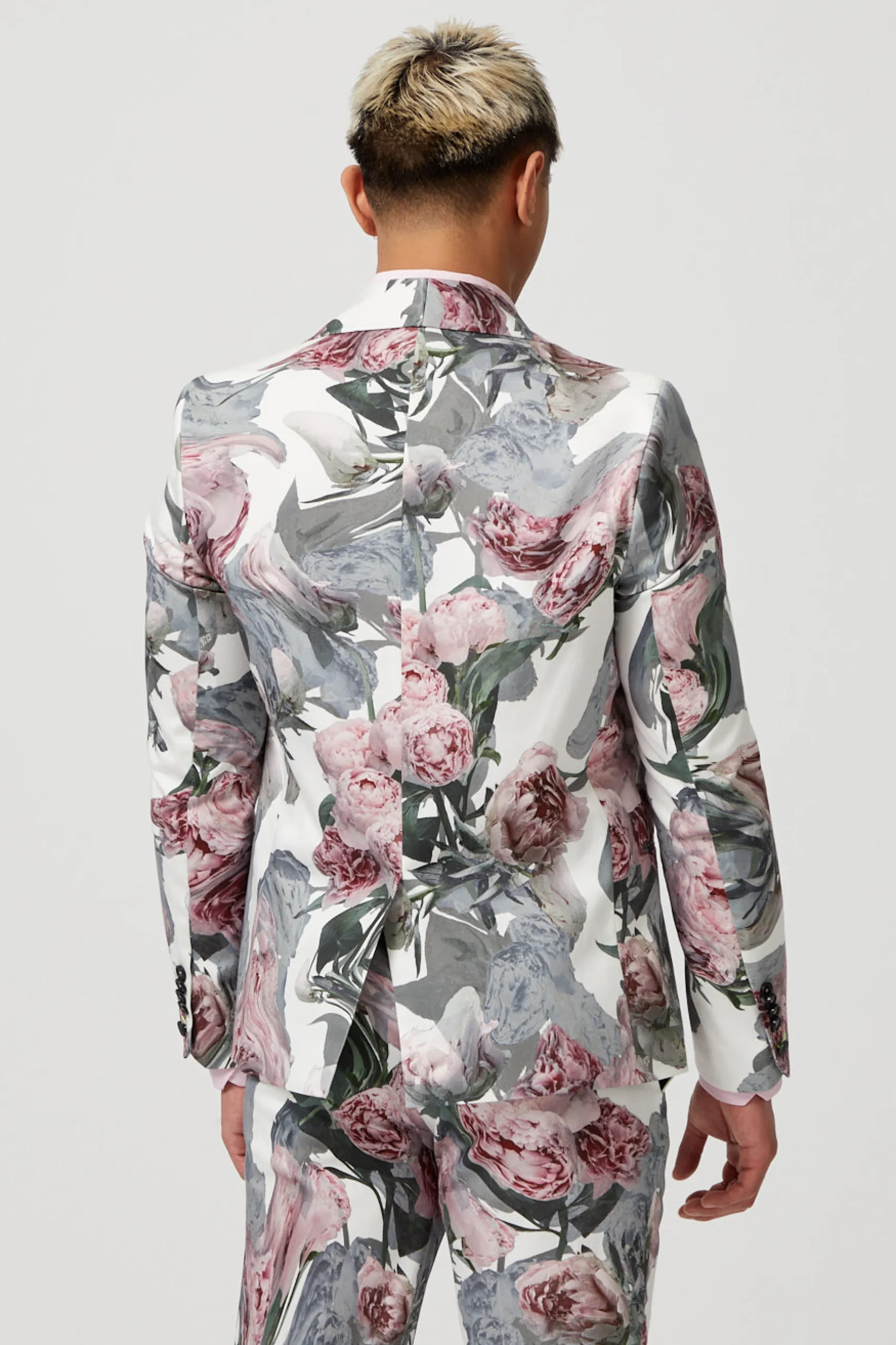 Twisted Tailor Dali Skinny Fit White Cotton Floral Jacket | Jackets·Floral Jackets