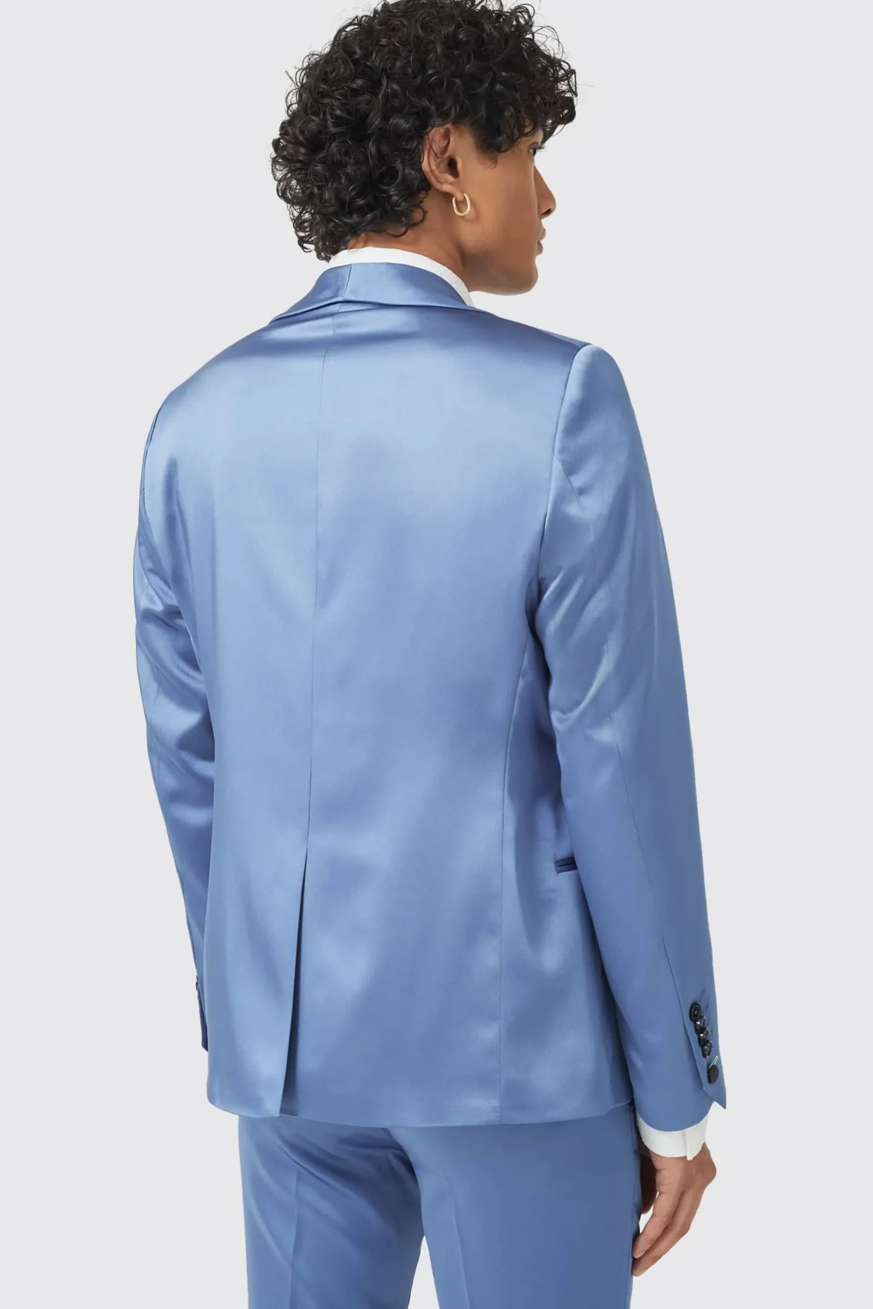 Twisted Tailor Draco Skinny Fit Blue Sateen Suit | Style·Plain Suits | Style·2 Piece Suits
