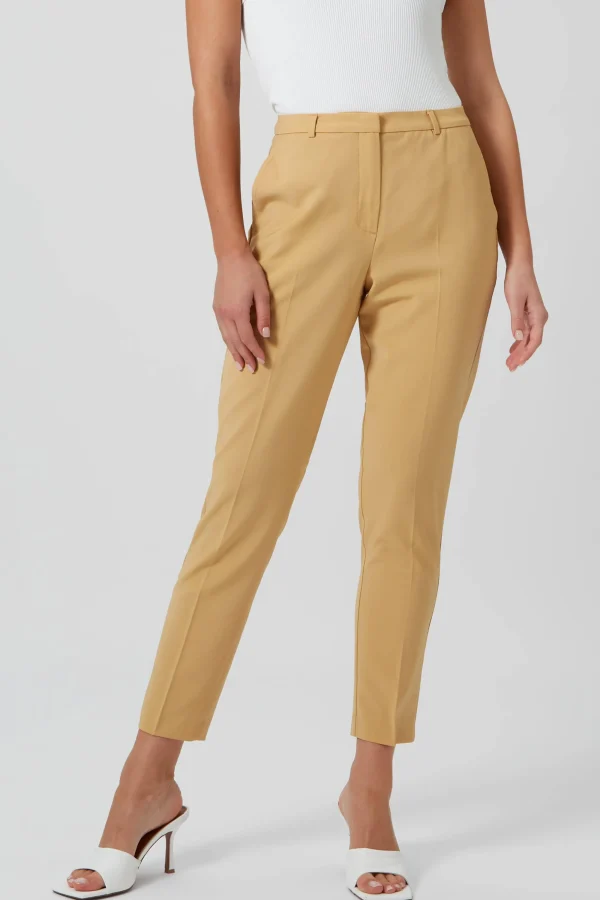 Twisted Tailor Eliza Skinny Fit Yellow Trousers | Woman