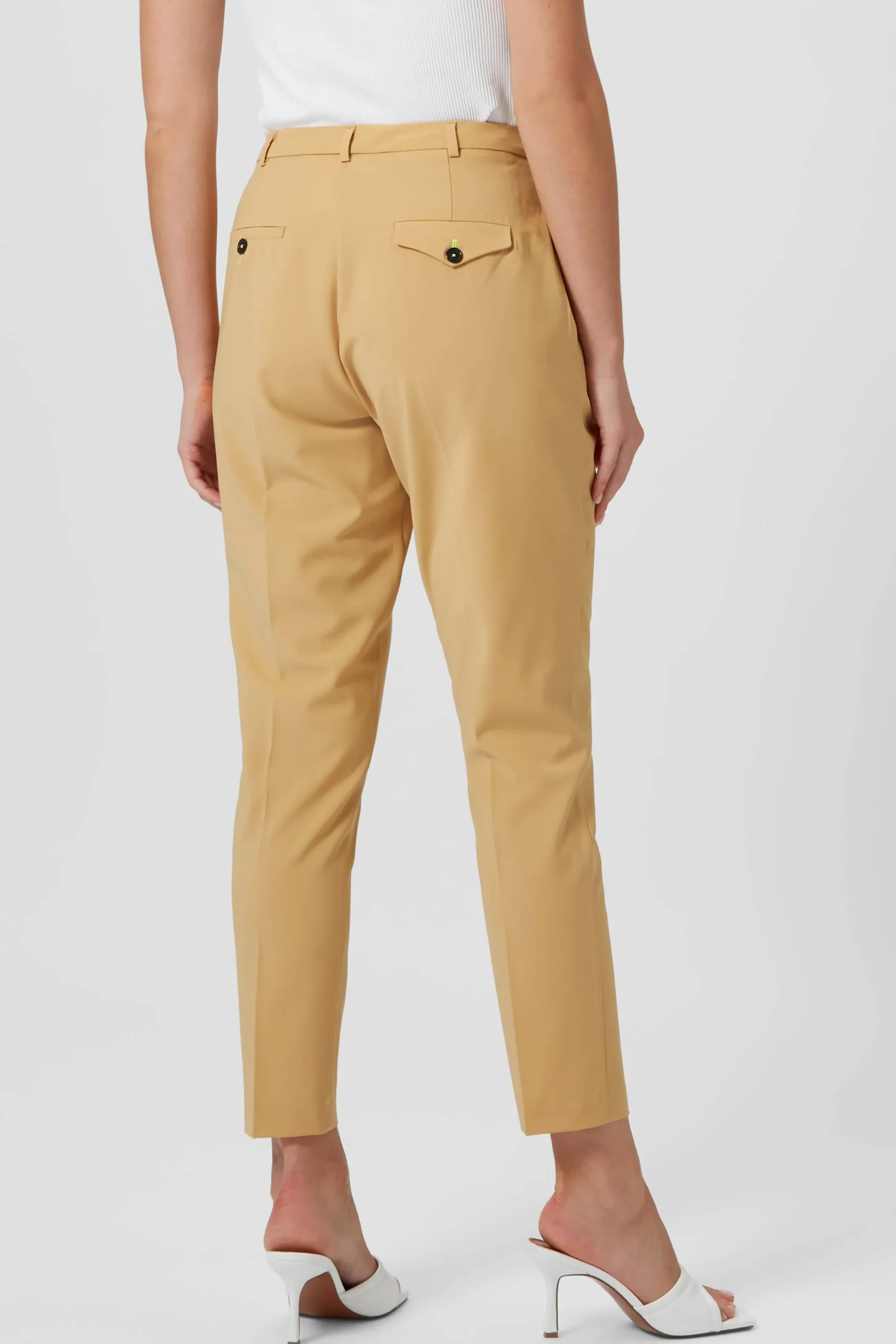 Twisted Tailor Eliza Skinny Fit Yellow Trousers | Woman