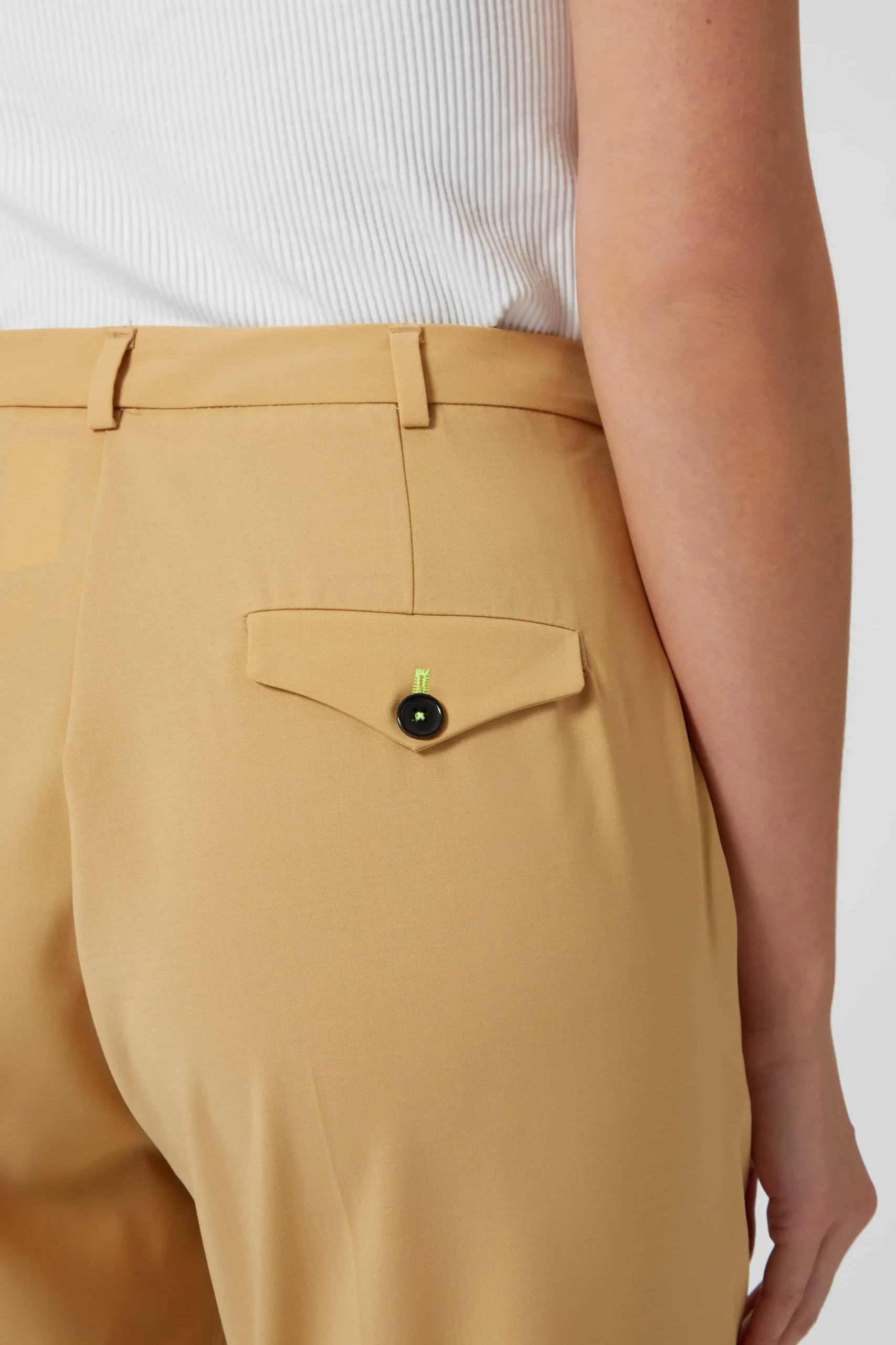 Twisted Tailor Eliza Skinny Fit Yellow Trousers | Woman