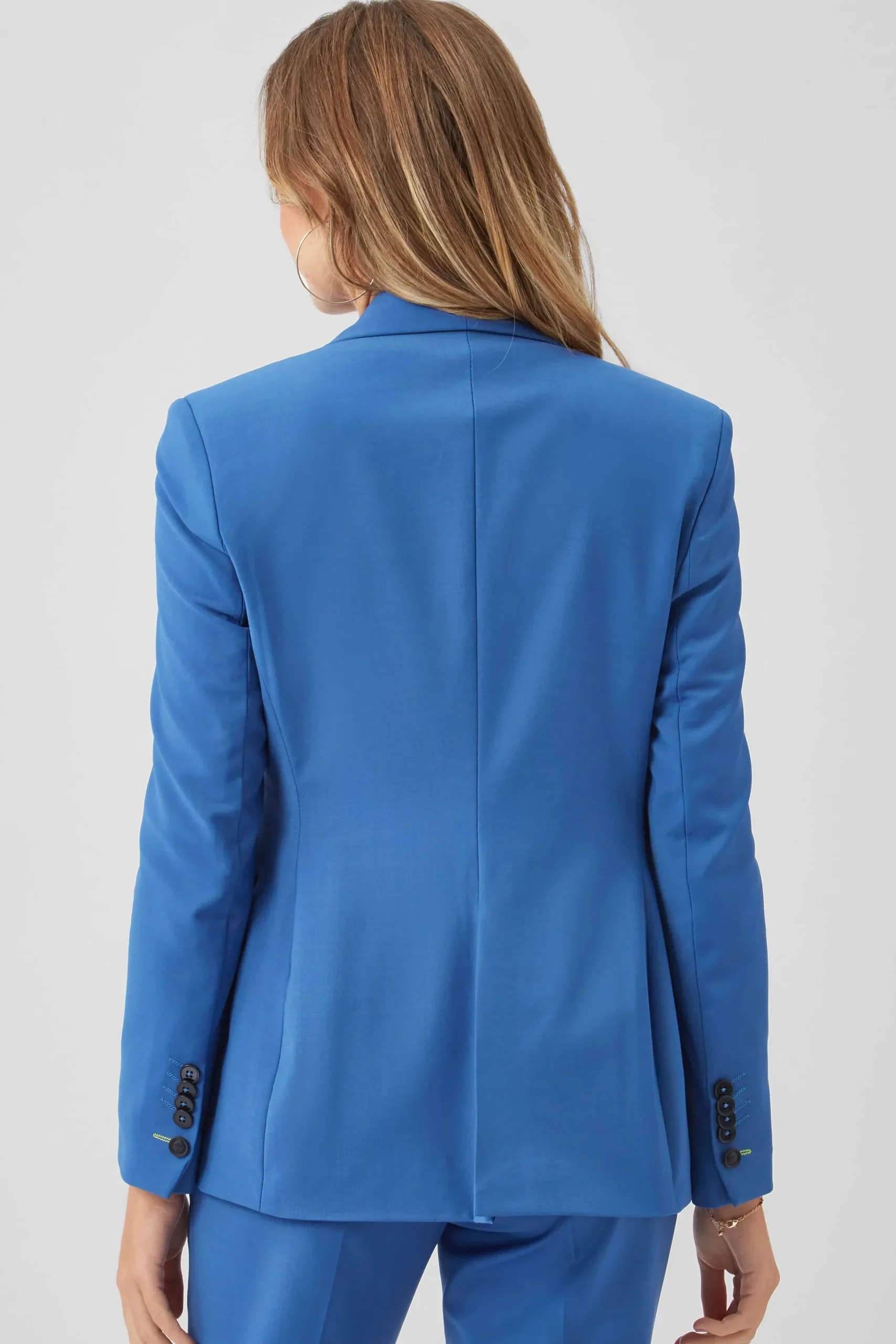 Twisted Tailor Ellroy Skinny Fit French Blue Wool Jacket | Woman