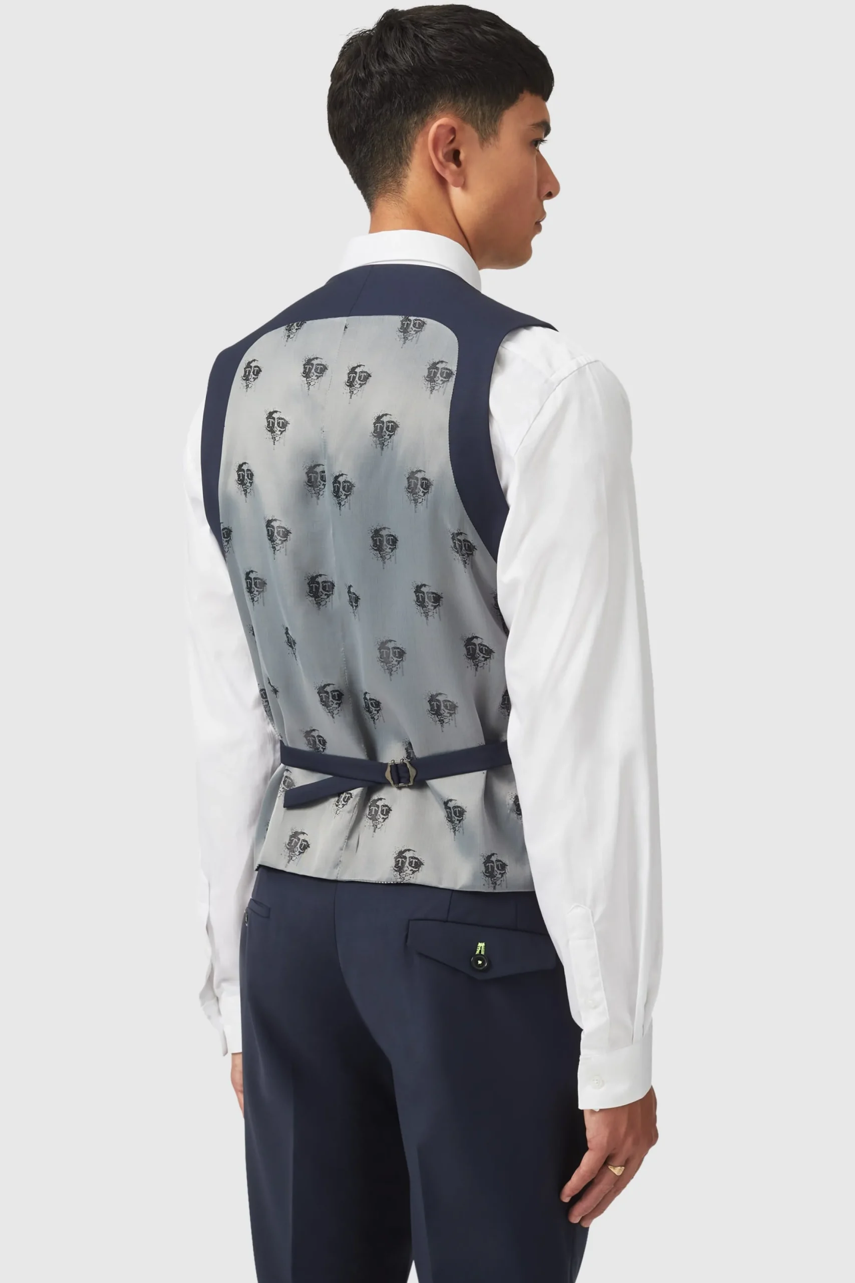 Twisted Tailor Ellroy Skinny Fit New Navy Waistcoat | Waistcoats
