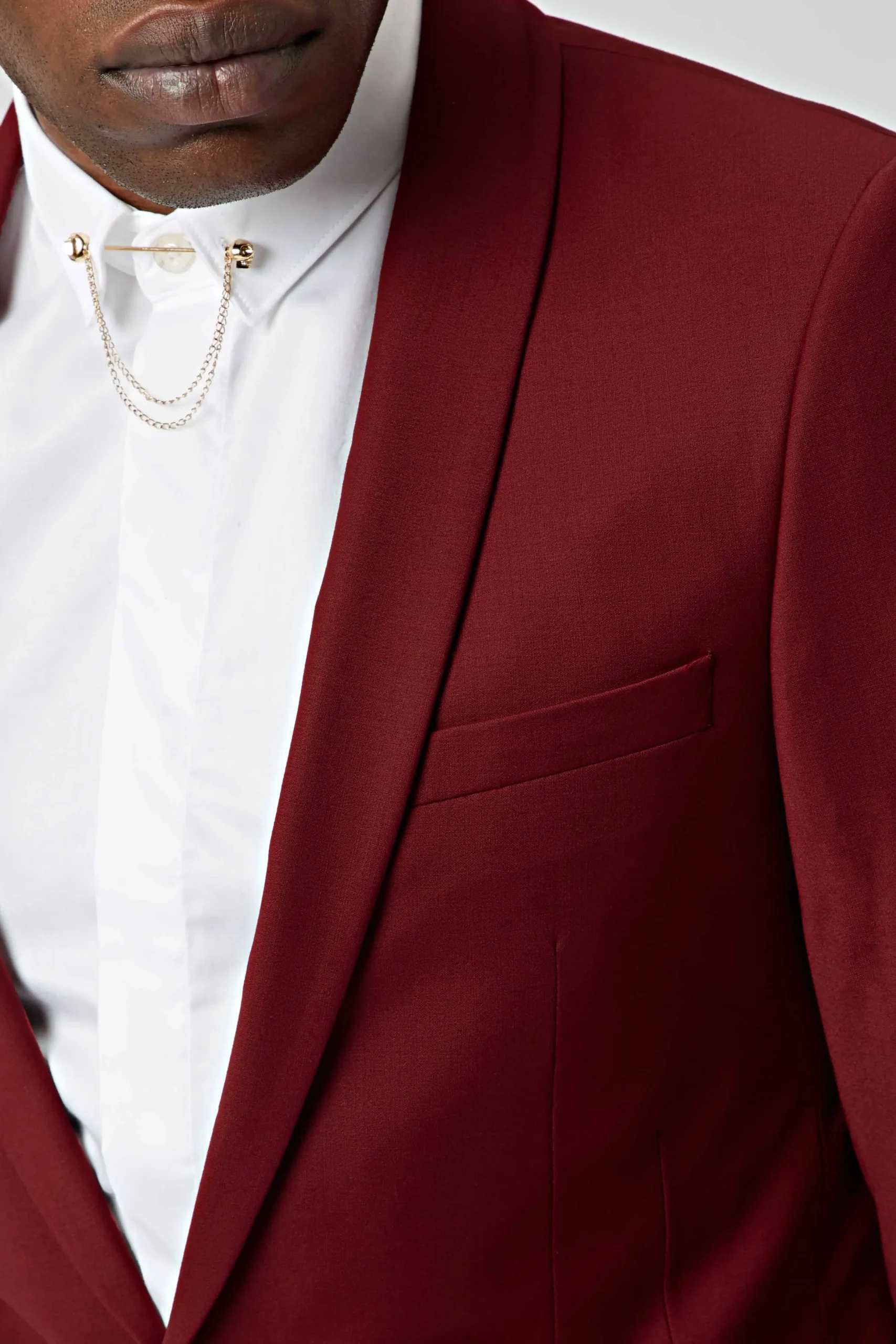 Twisted Tailor Ellroy Skinny Fit Red Wool Suit | Style·Plain Suits | Style·3 Piece Suits