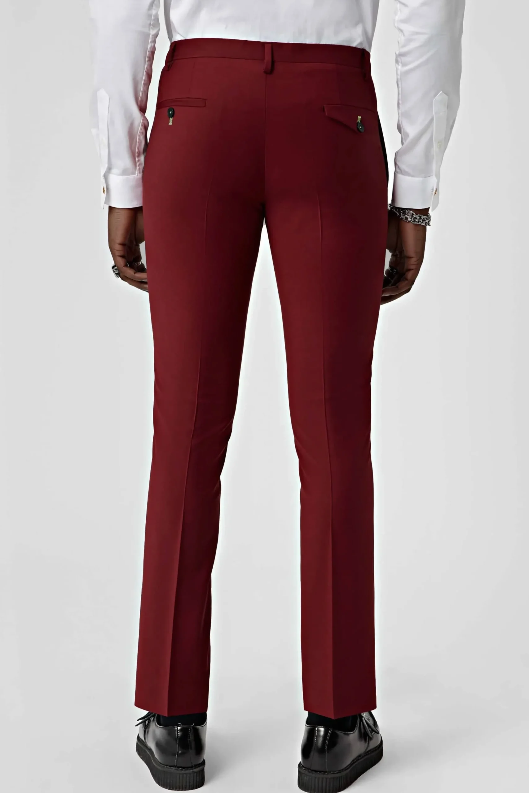 Twisted Tailor Ellroy Skinny Fit Red Wool Suit | Style·Plain Suits | Style·3 Piece Suits