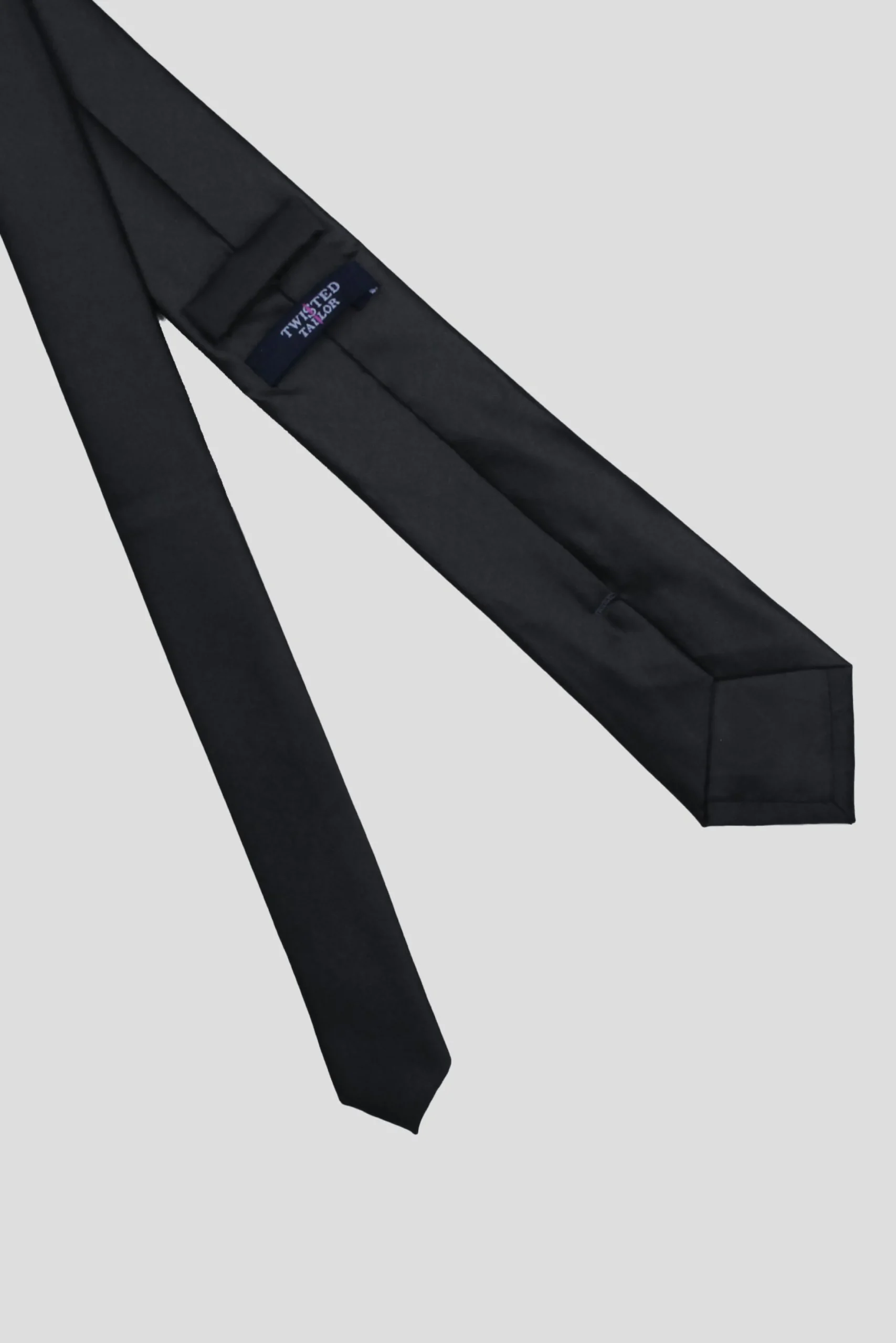 Twisted Tailor Ellroy Tie Black | Suit Accessories·Ties