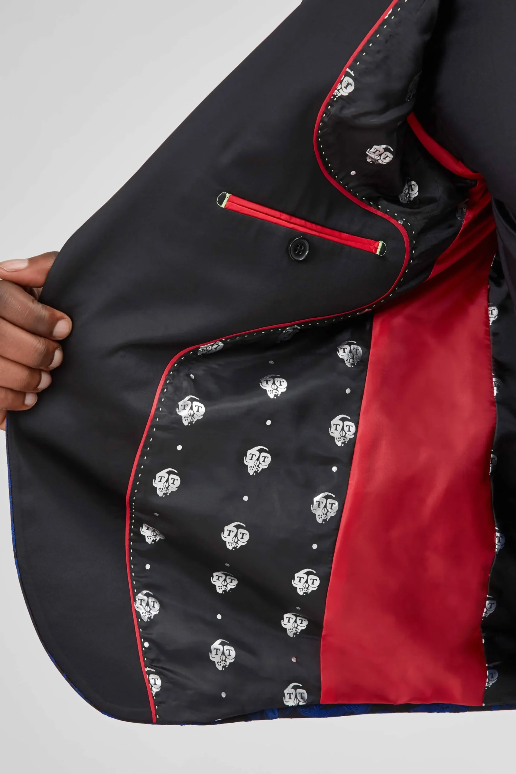 Twisted Tailor Ersat Skinny Fit Blue Floral Tuxedo Suit | Style·Floral Suits | Style·Bold Prints