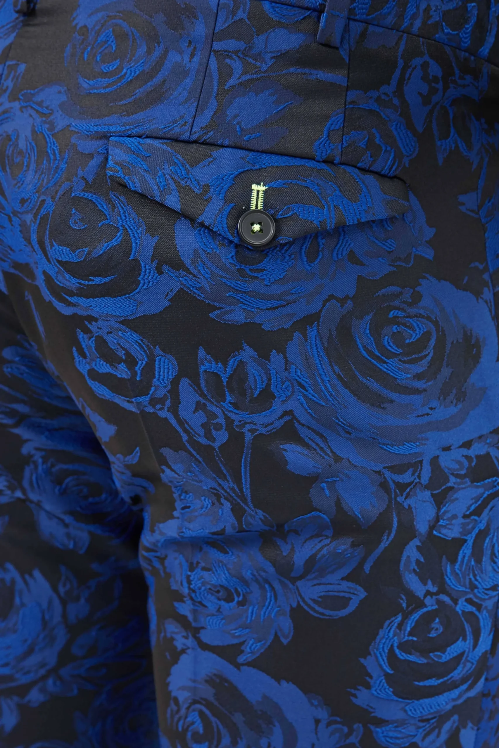 Twisted Tailor Ersat Skinny Fit Blue Floral Tuxedo Trousers | Trousers·Floral Trousers | Trousers·Party Trousers