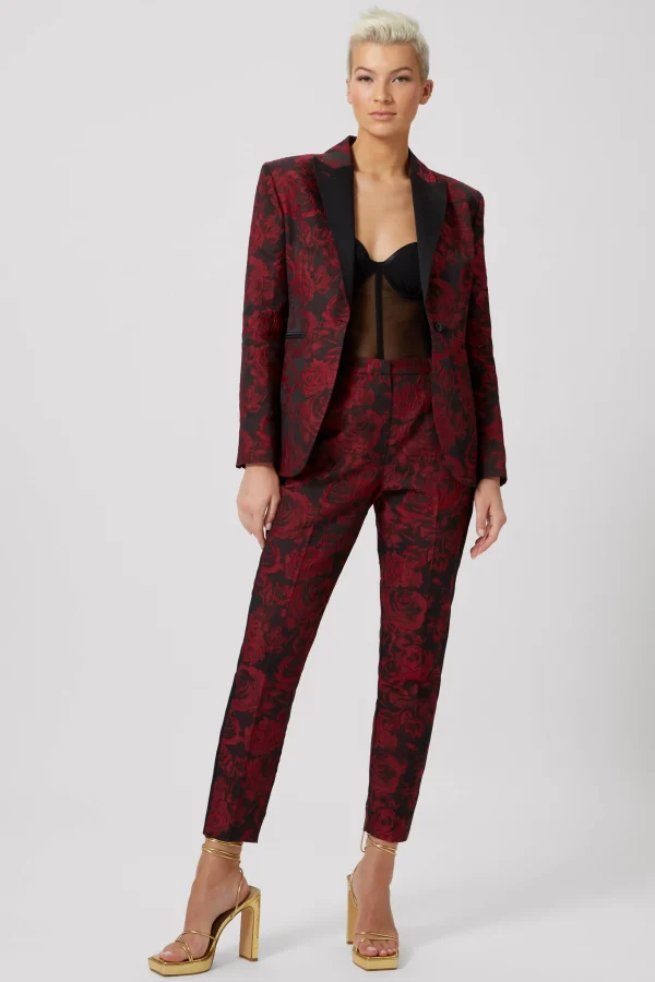 Twisted Tailor Ersilia Skinny Fit Red Floral Suit | Woman | Style·Icons