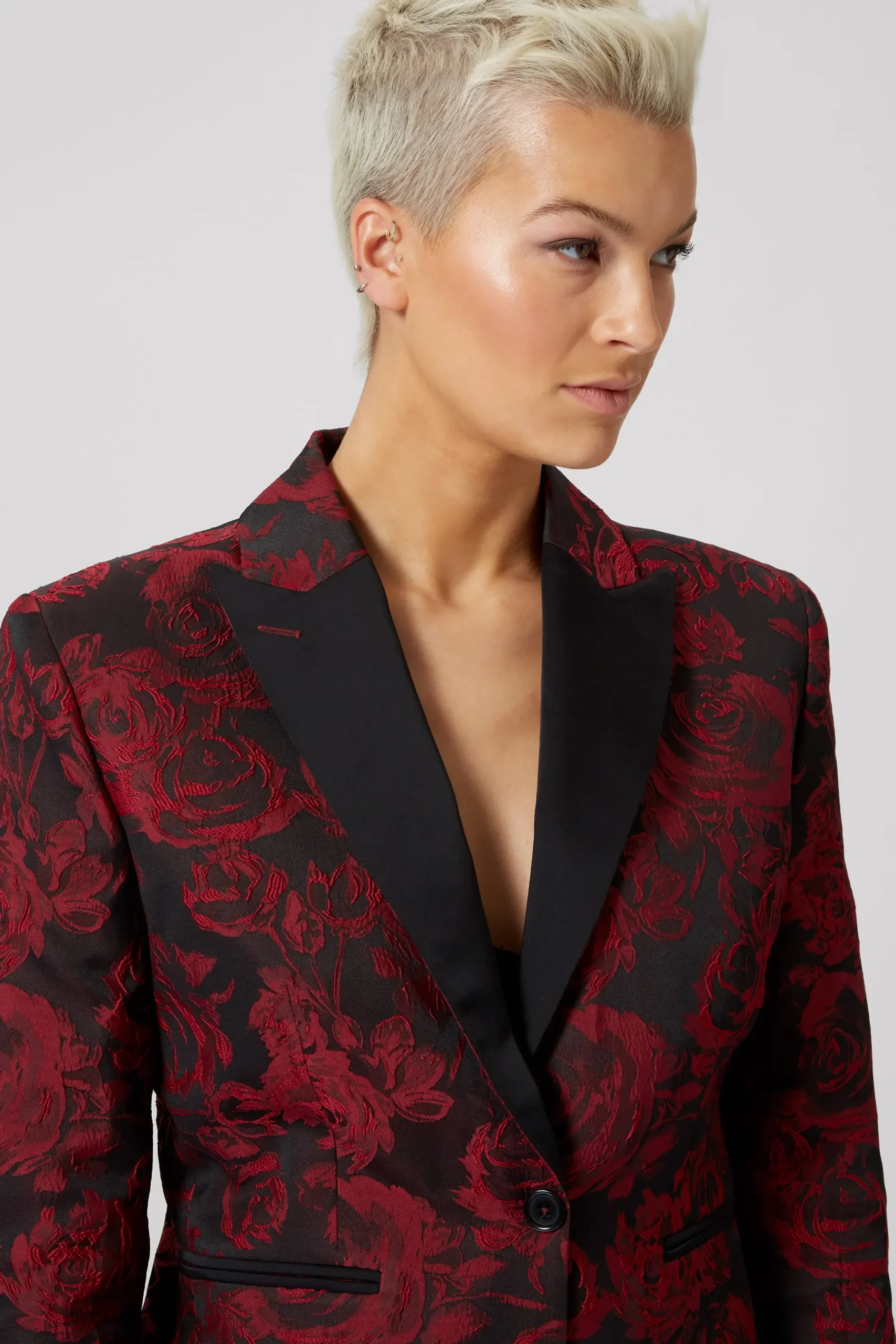 Twisted Tailor Ersilia Skinny Fit Red Floral Suit | Woman | Style·Icons