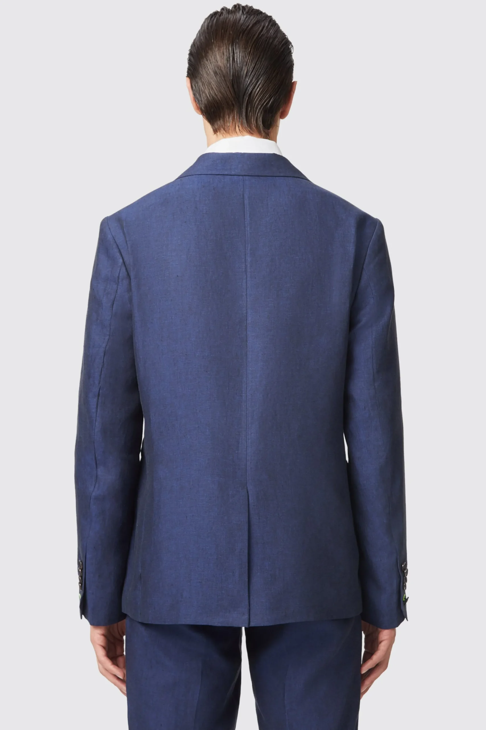 Twisted Tailor Fairmont Slim Fit Navy Double Breasted Linen Jacket | Jackets·Work Jackets