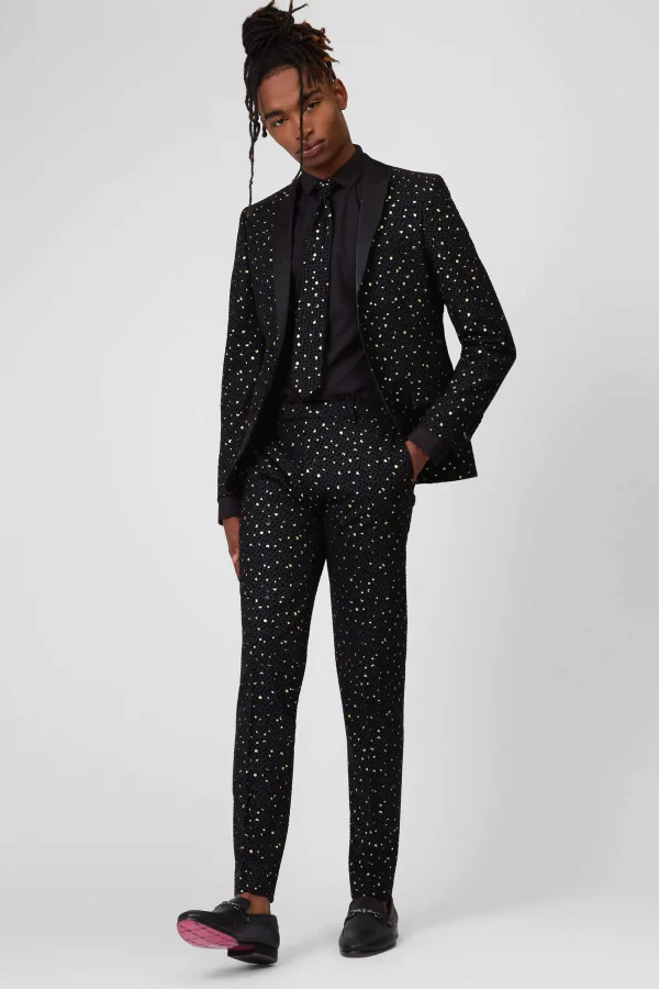 Twisted Tailor Farrow Skinny Fit Black Polka Dot Tuxedo Suit | Style·Tuxedos | Style·Icons
