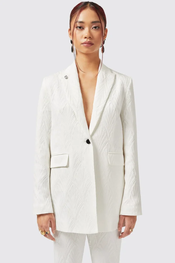 Twisted Tailor Fiore Slim Fit White Jacket | Woman
