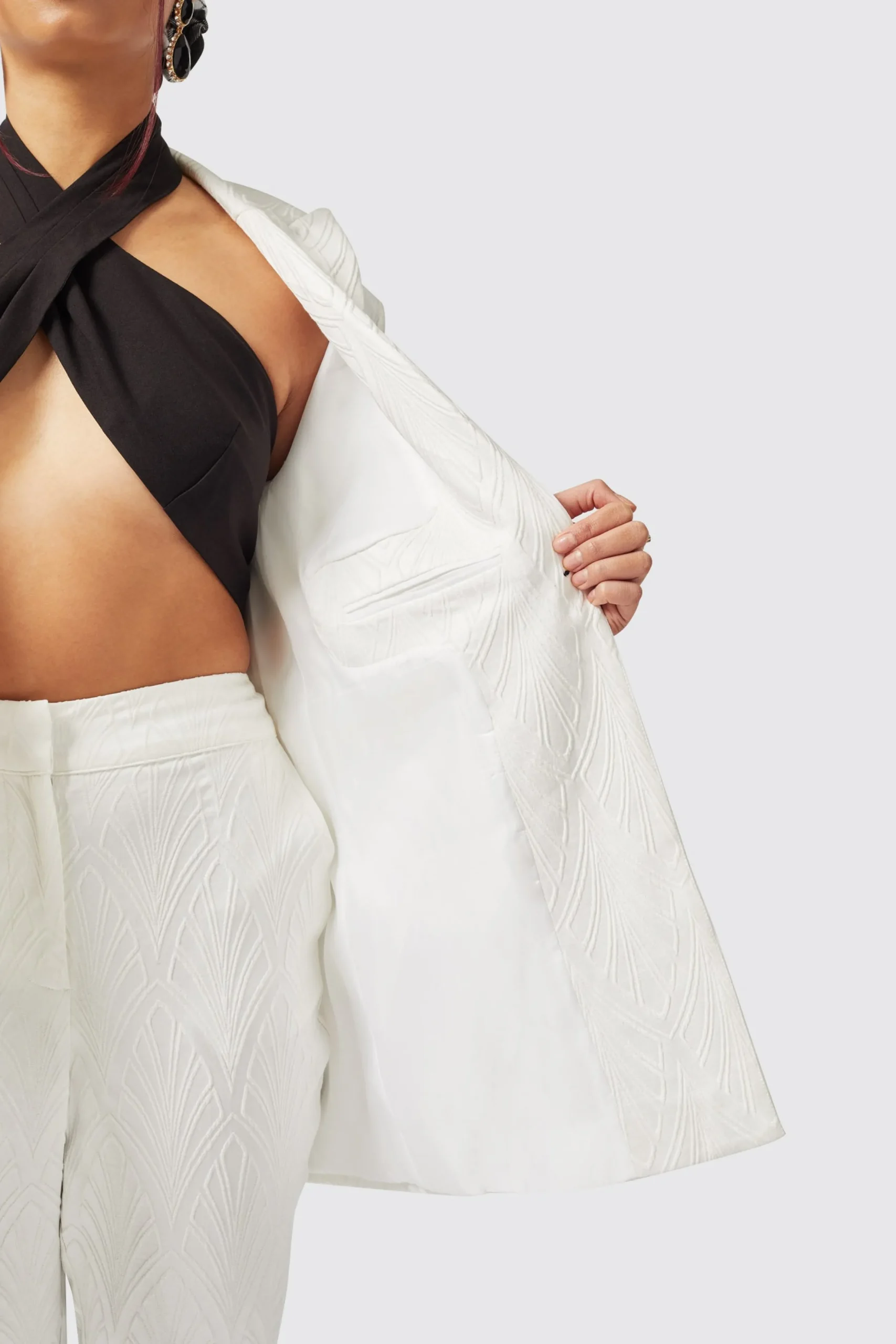 Twisted Tailor Fiore Slim Fit White Jacket | Woman