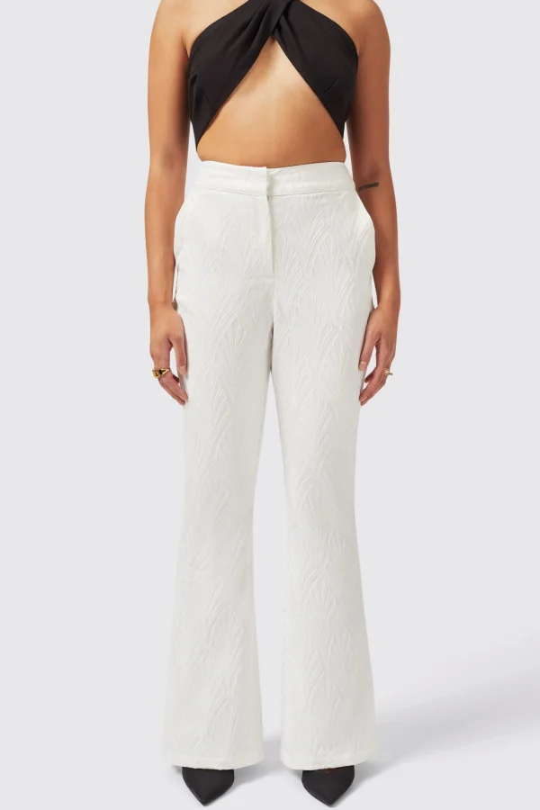 Twisted Tailor Fiore Slim Fit White Trouser | Woman