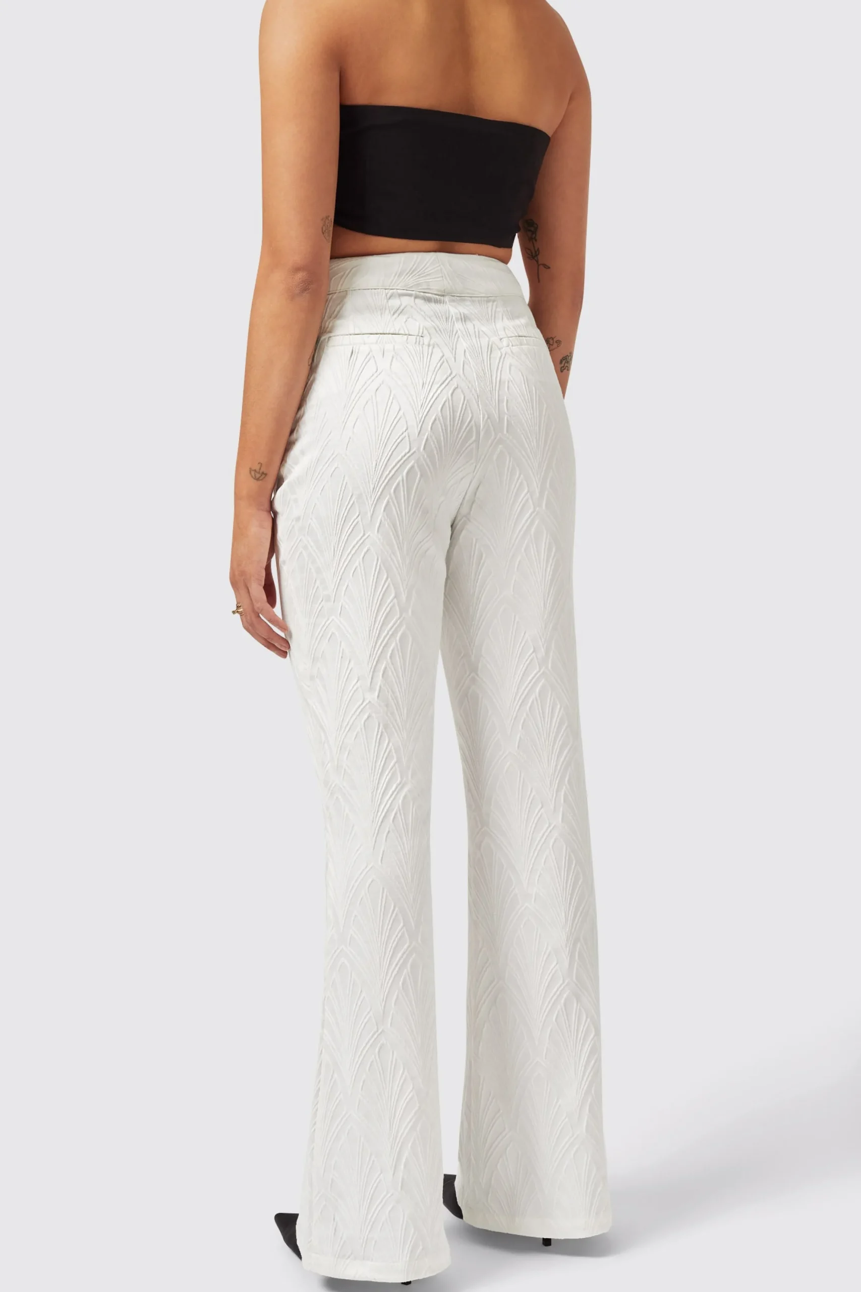 Twisted Tailor Fiore Slim Fit White Trouser | Woman