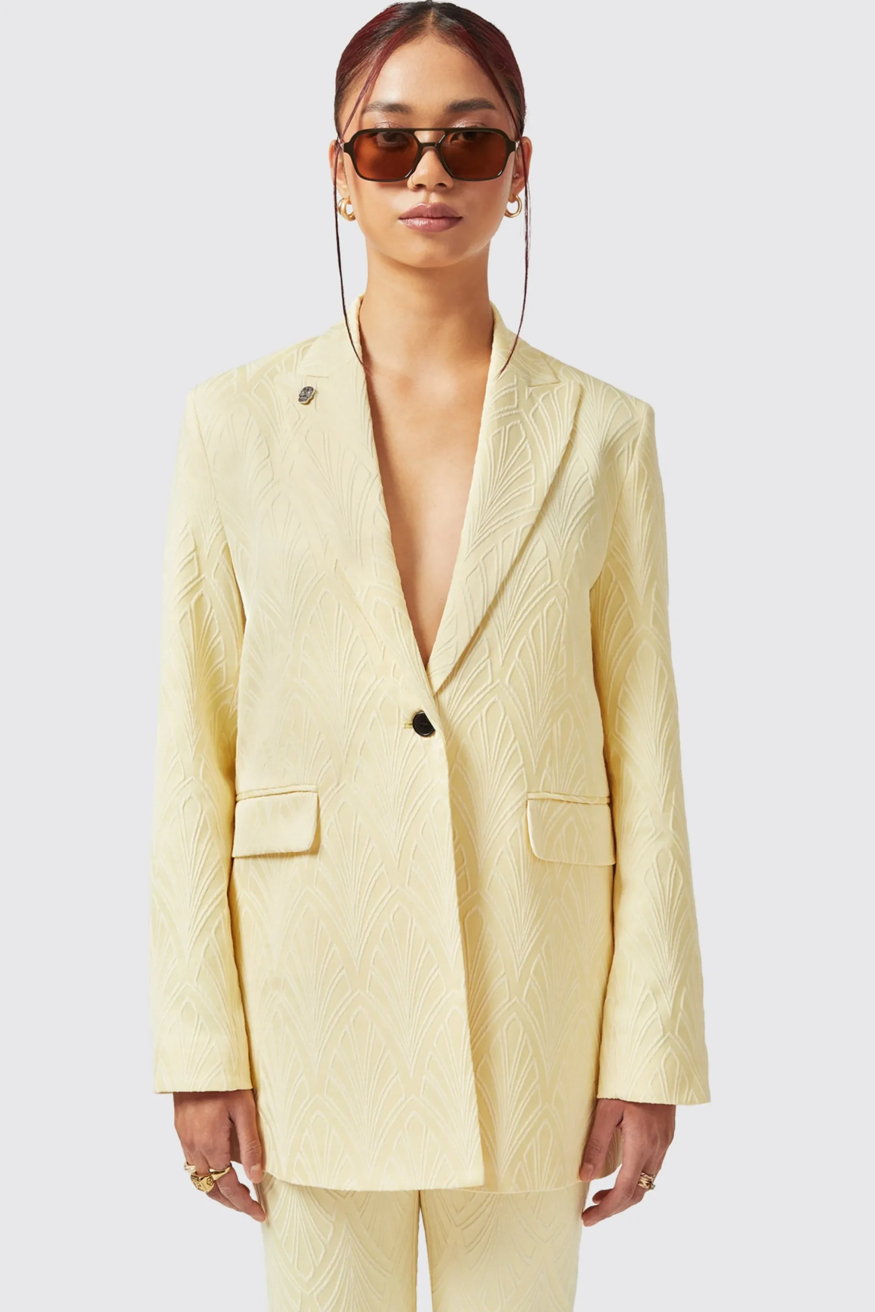 Twisted Tailor Fiore Slim Fit Yellow Suit | Woman