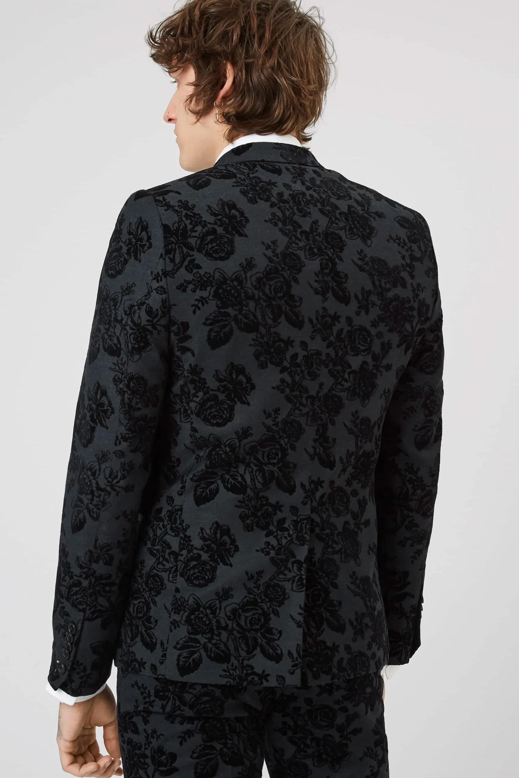 Twisted Tailor Fleet Skinny Fit Black Floral Tuxedo Suit | Style·Floral Suits | Style·3 Piece Suits