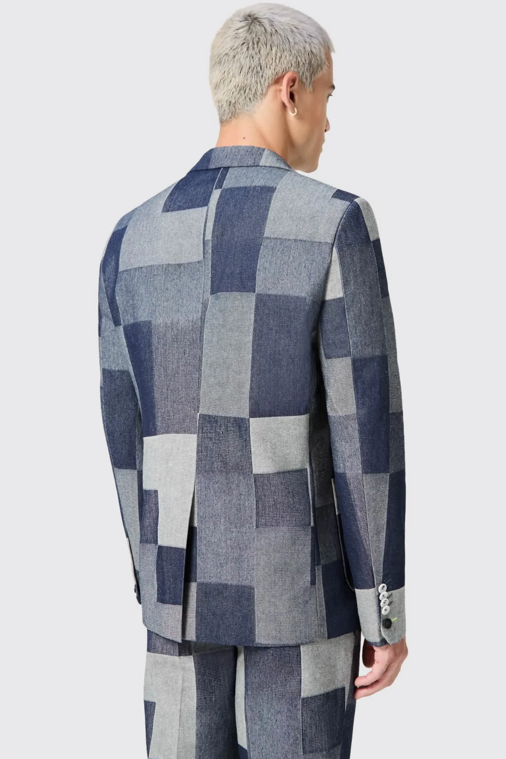 Twisted Tailor Gasly Slim Fit Blue Denim Patch Jacket | Jackets·Casual Jackets | Jackets·Party Jackets