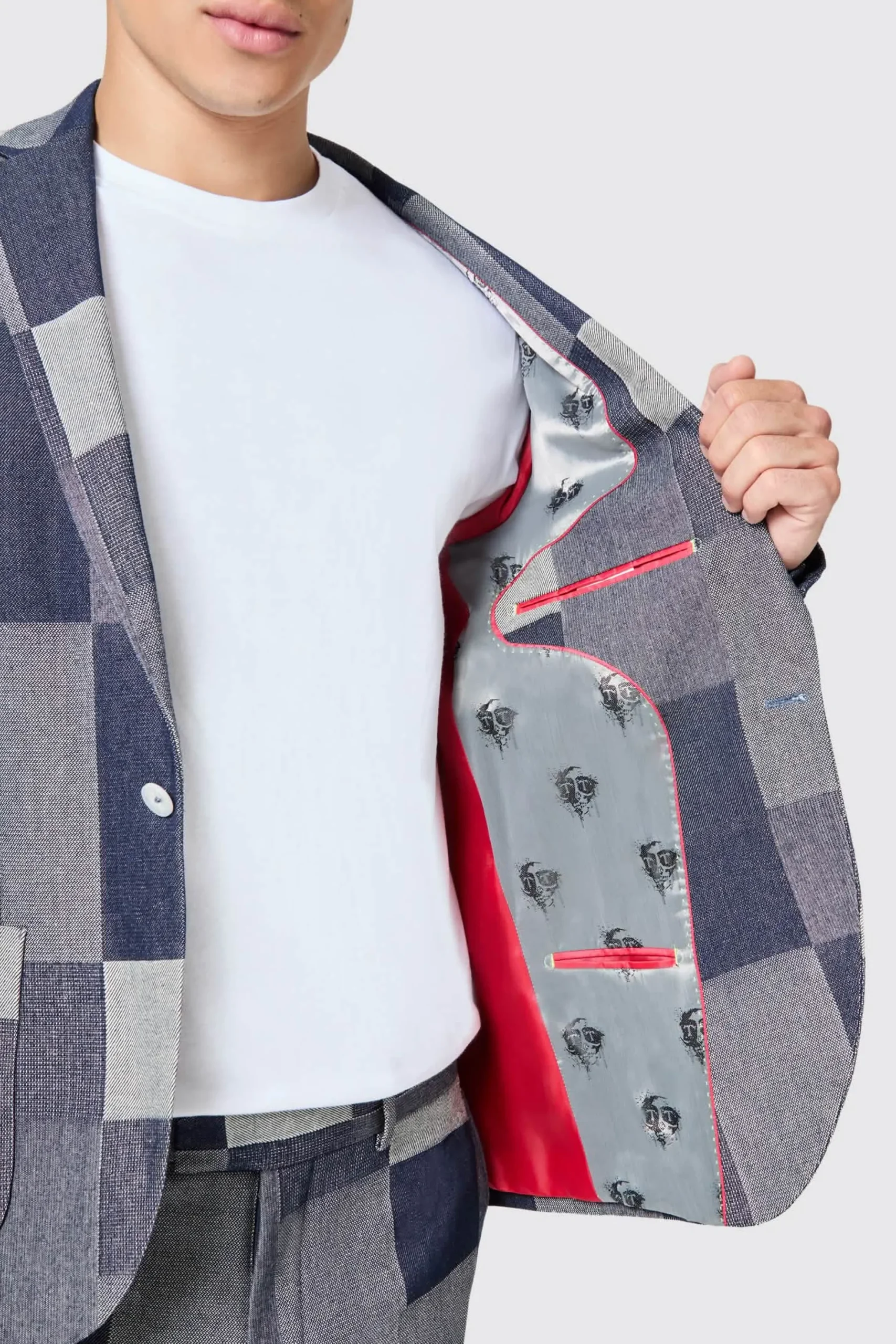 Twisted Tailor Gasly Slim Fit Blue Denim Patch Suit | Jackets·Casual Jackets | Occasion·Party Suits